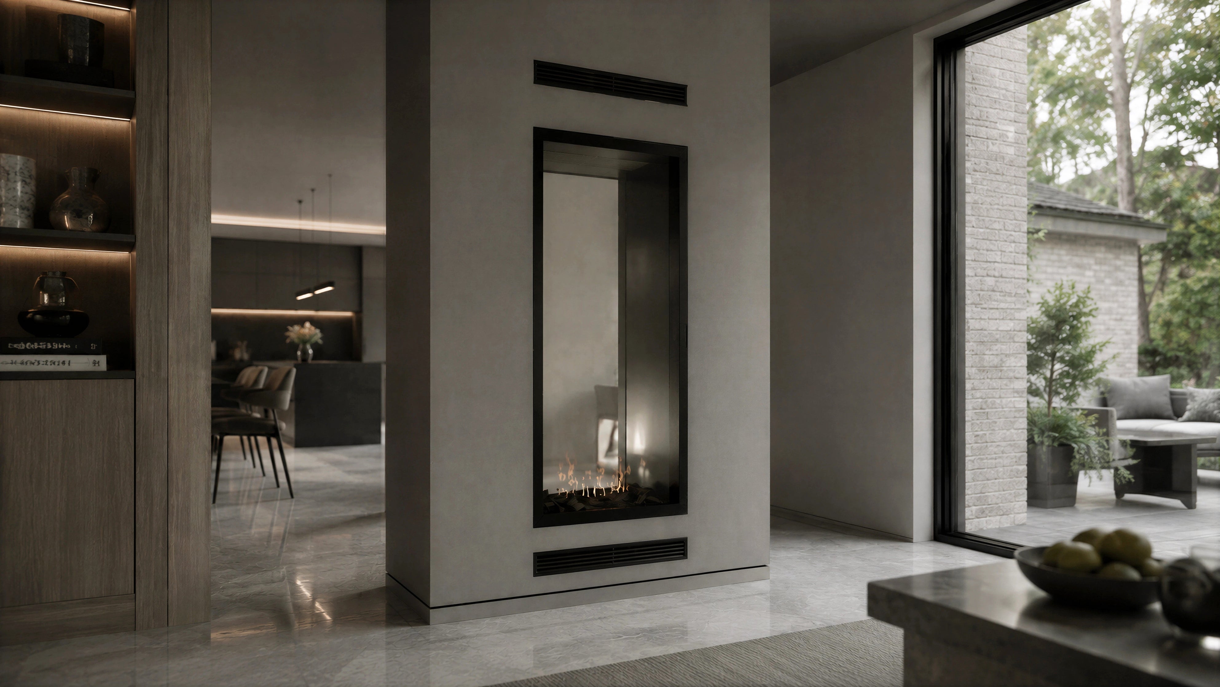 Pictures Of Fireplaces You Can See Through Fame Vertical See-through Full Glass Fireplaces – Bio ethanol