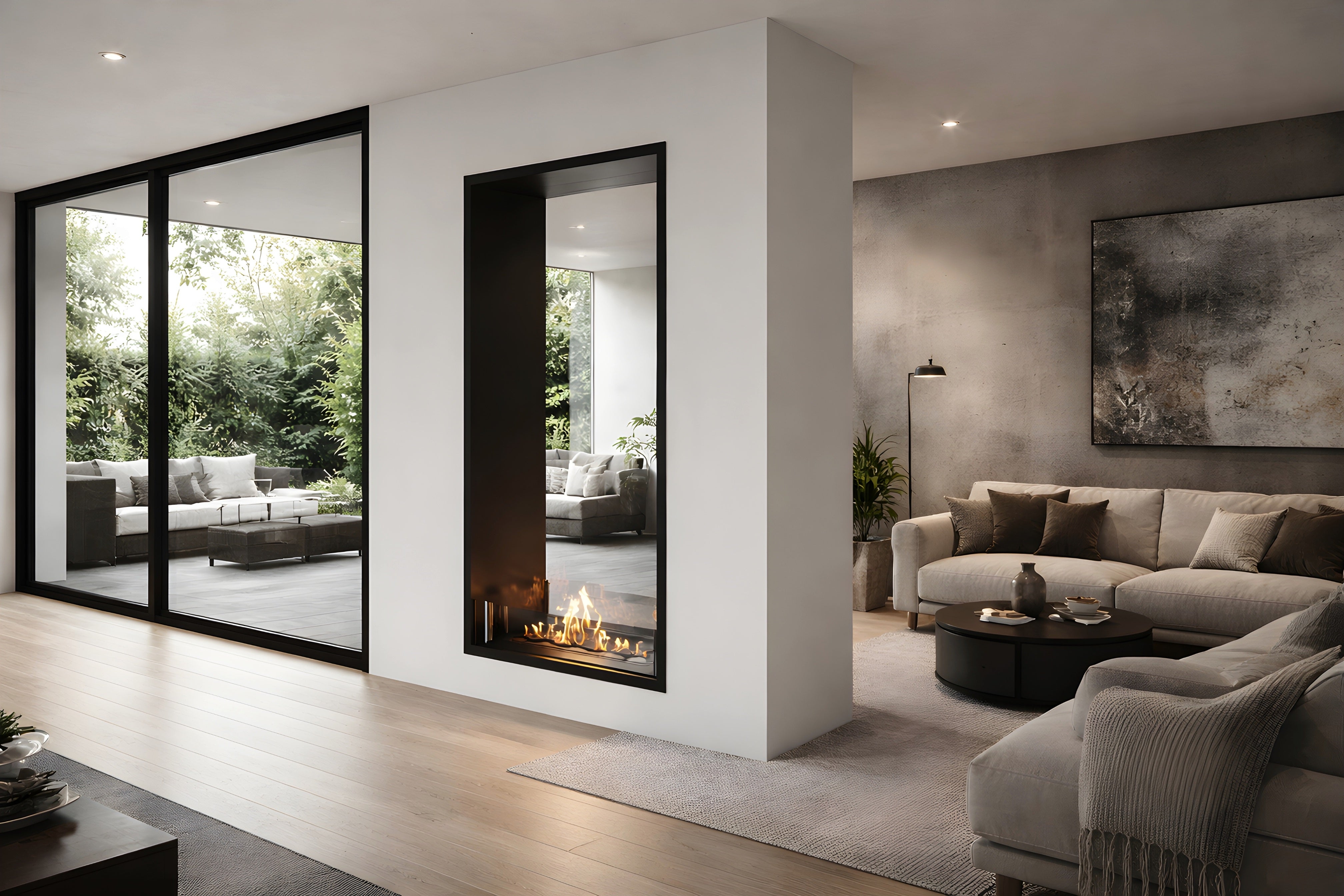 Image of Fame Vertical See-through Fireplaces