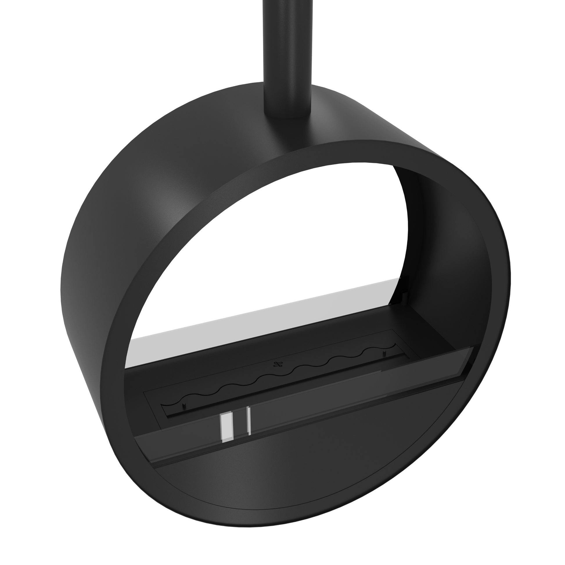 Aurel Roundfire Ceiling Fireplace Black Ø80 - Ø120 cm