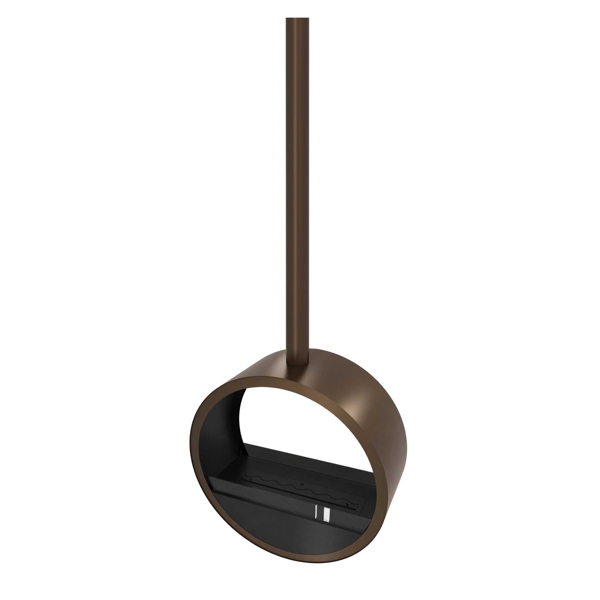 Aurel Roundfire Ceiling Fireplace Dark Bronze Ø80 - Ø120 cm