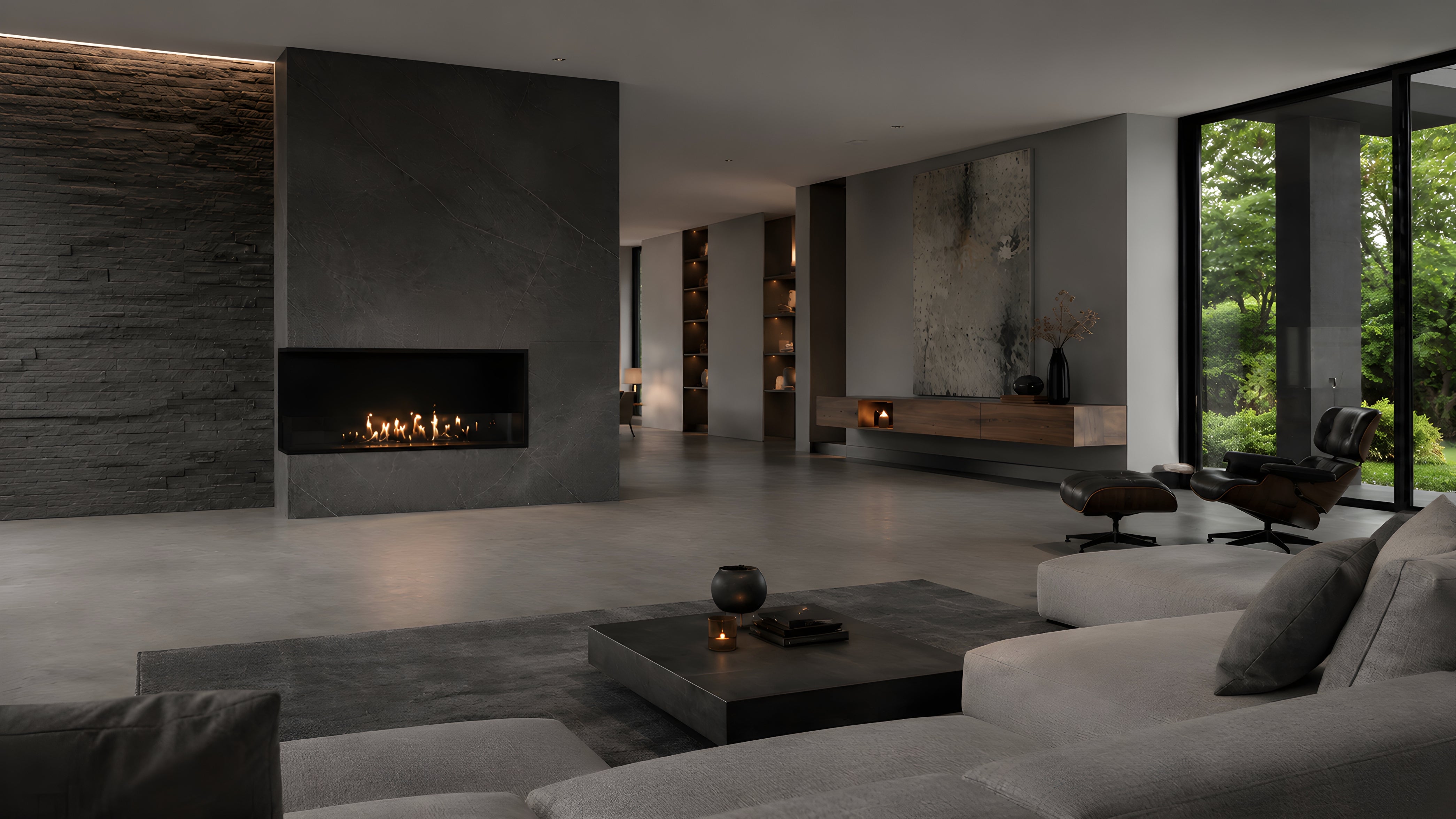 Image of Base Left Built-in Corner Fireplace 110 cm