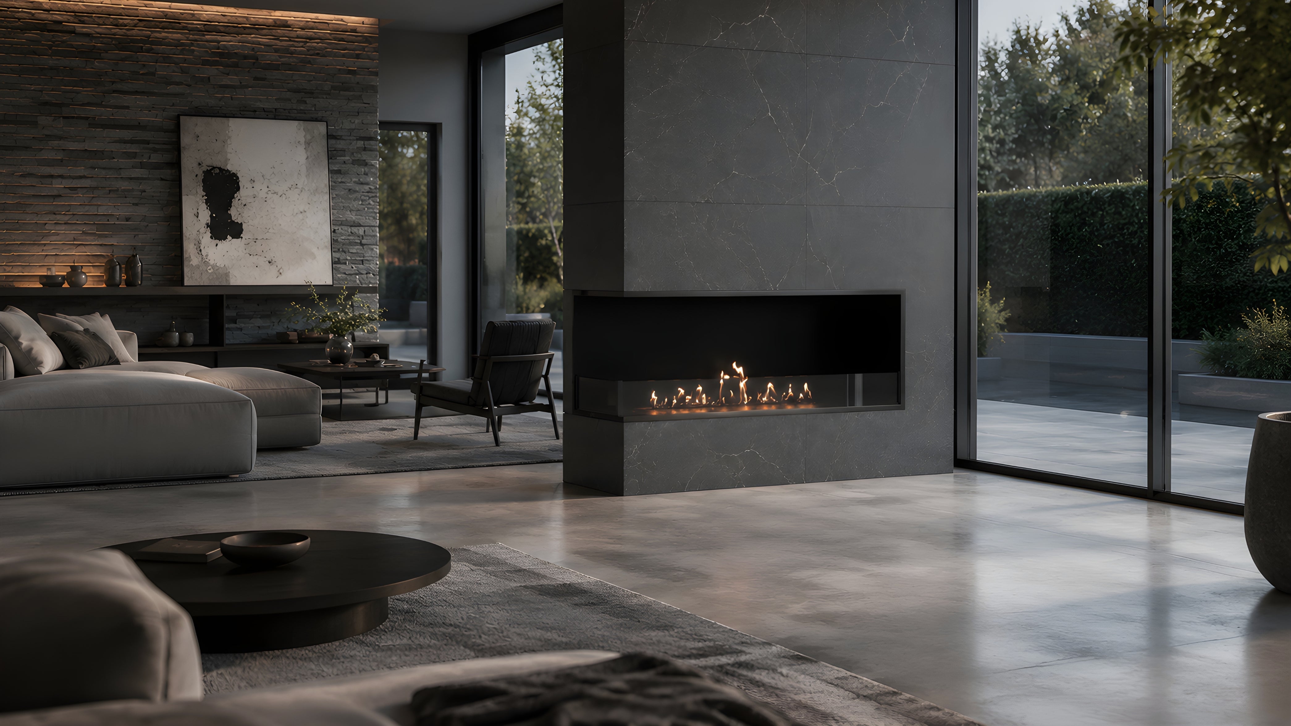 Image of Base Left Built-in Corner Fireplace 120 cm