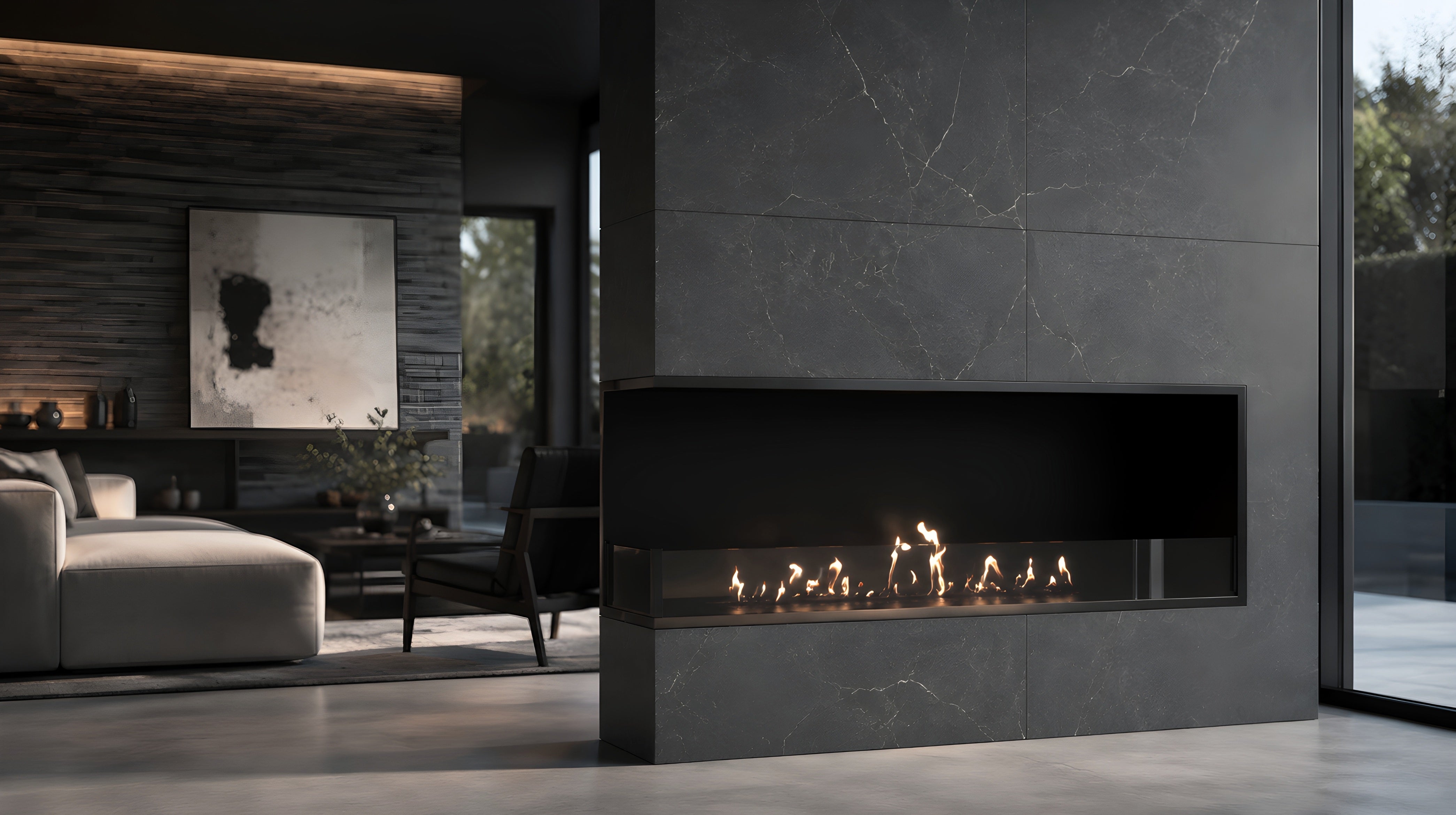 Image of Base Left Built-in Corner Fireplace 120 cm