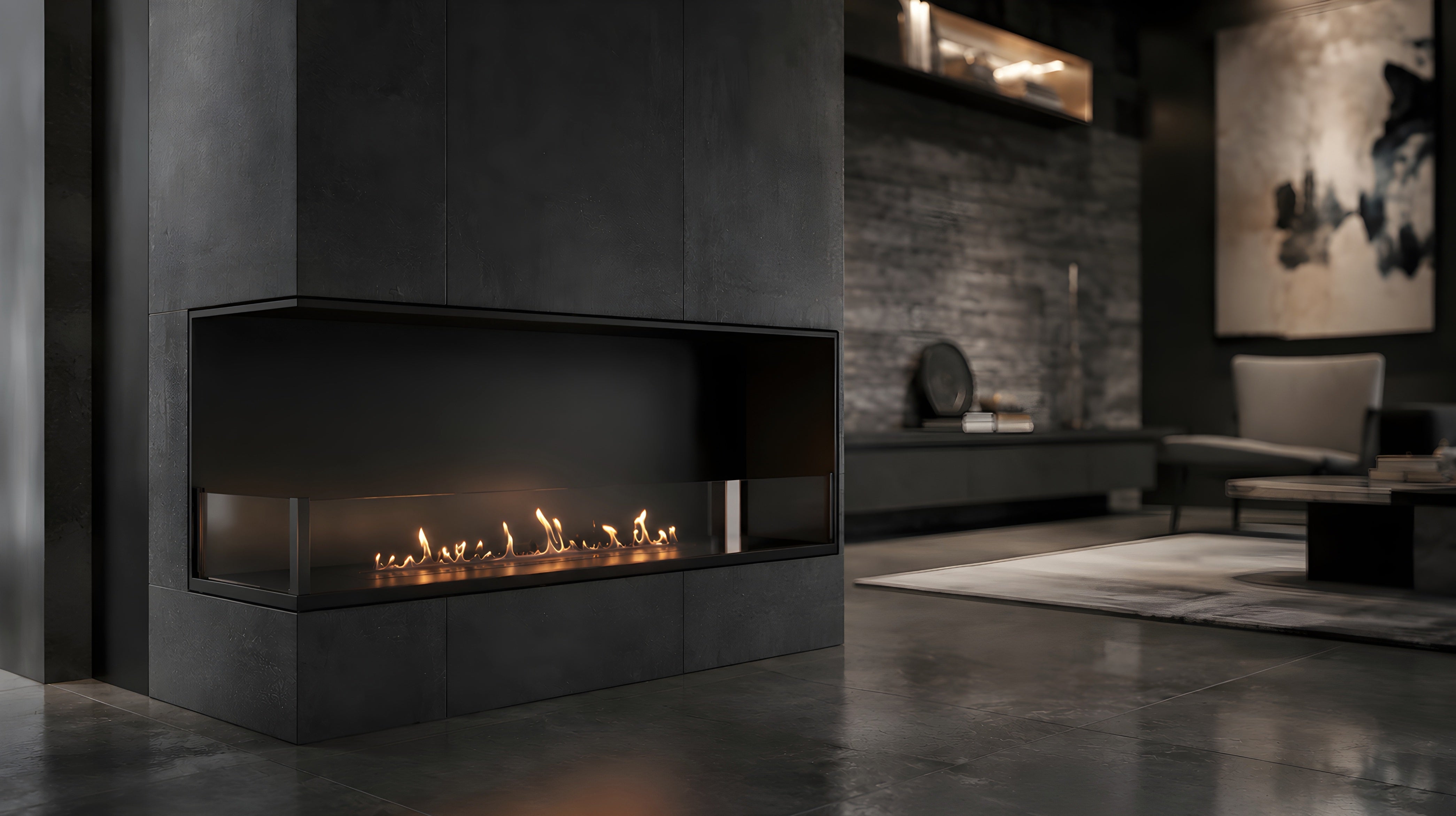 Image of Base Left Built-in Corner Fireplace 140 cm
