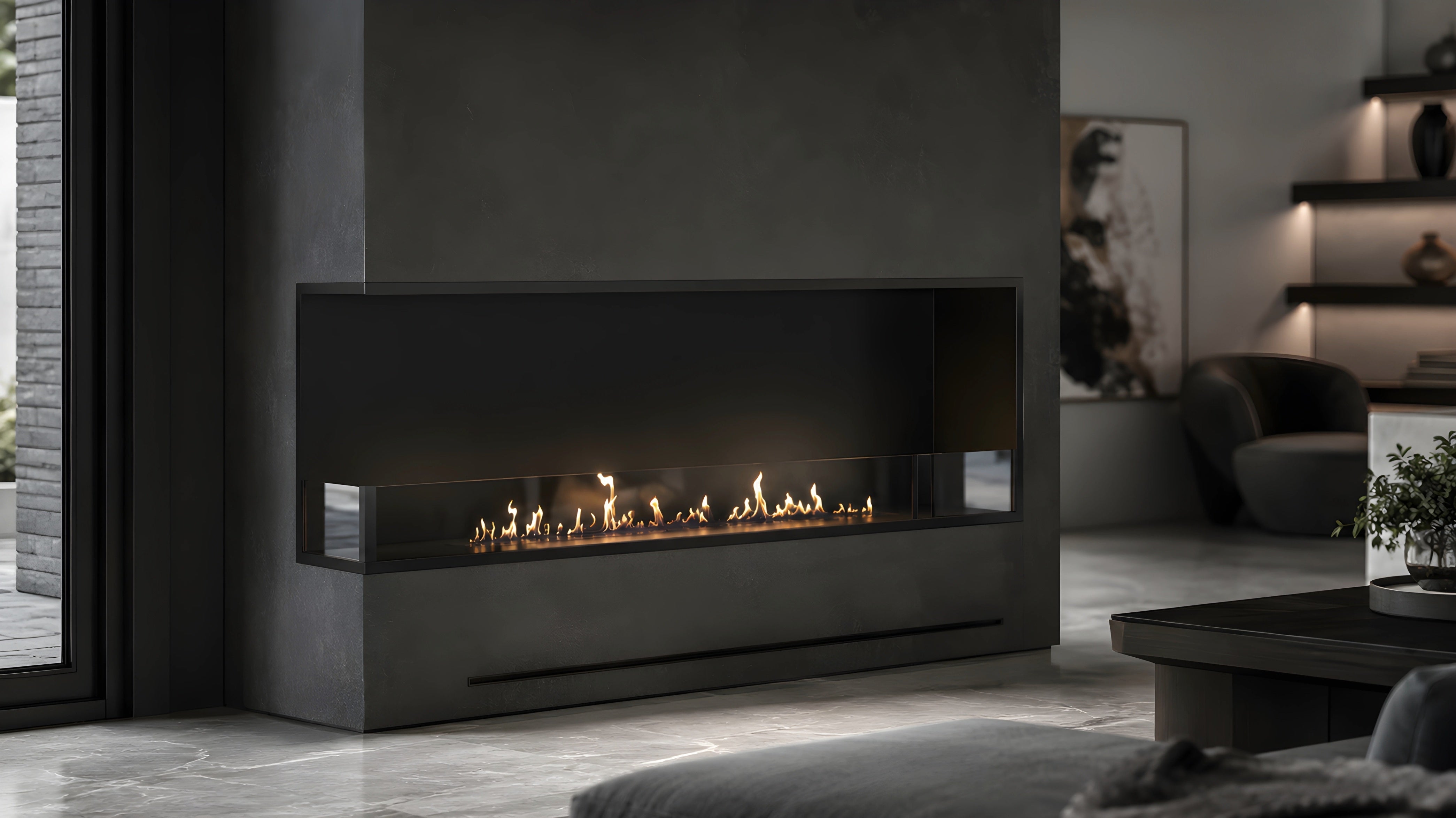 Image of Base Left Built-in Corner Fireplace 150 cm