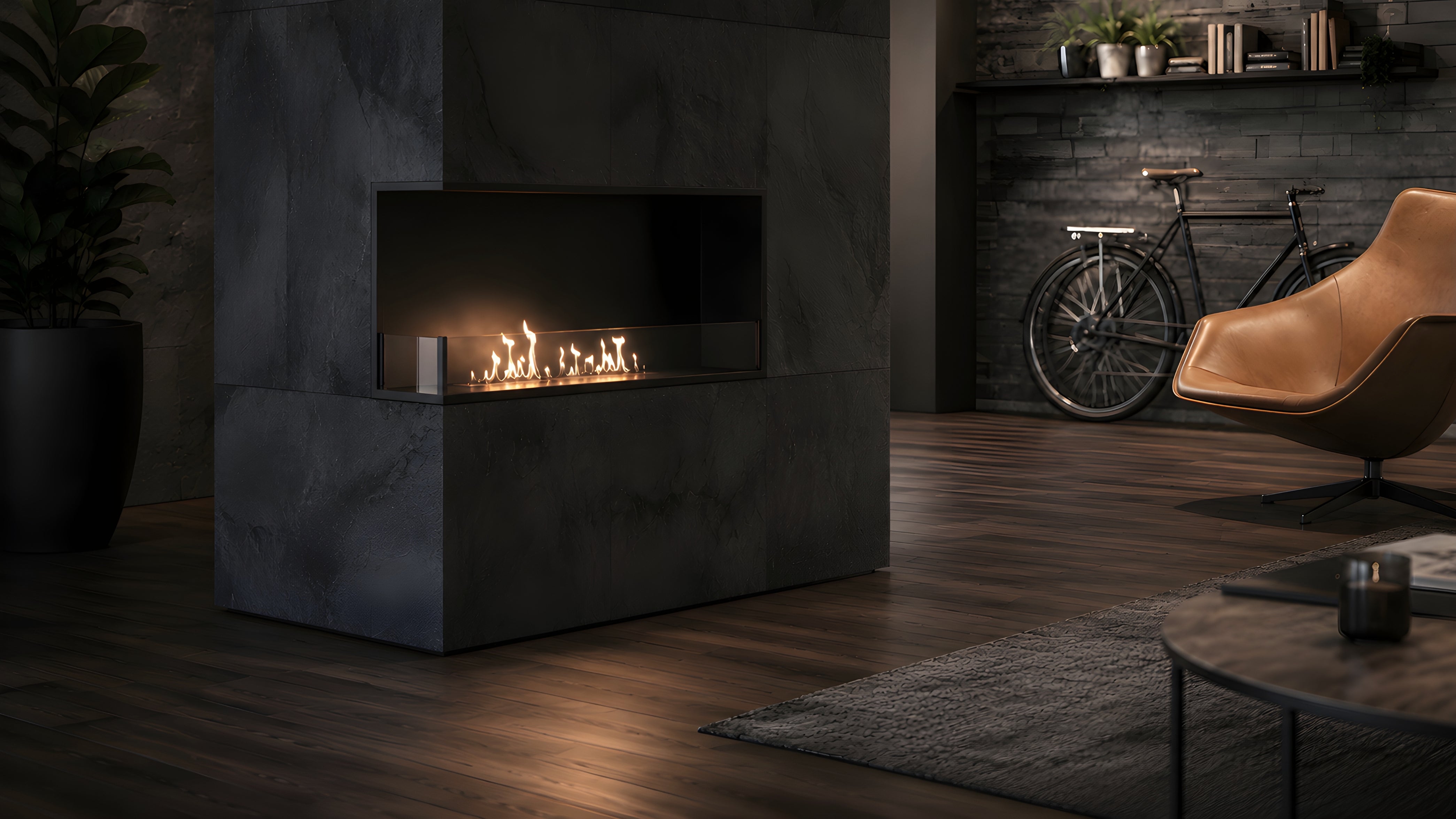 Image of Base Left Built-in Corner Fireplace 80 cm