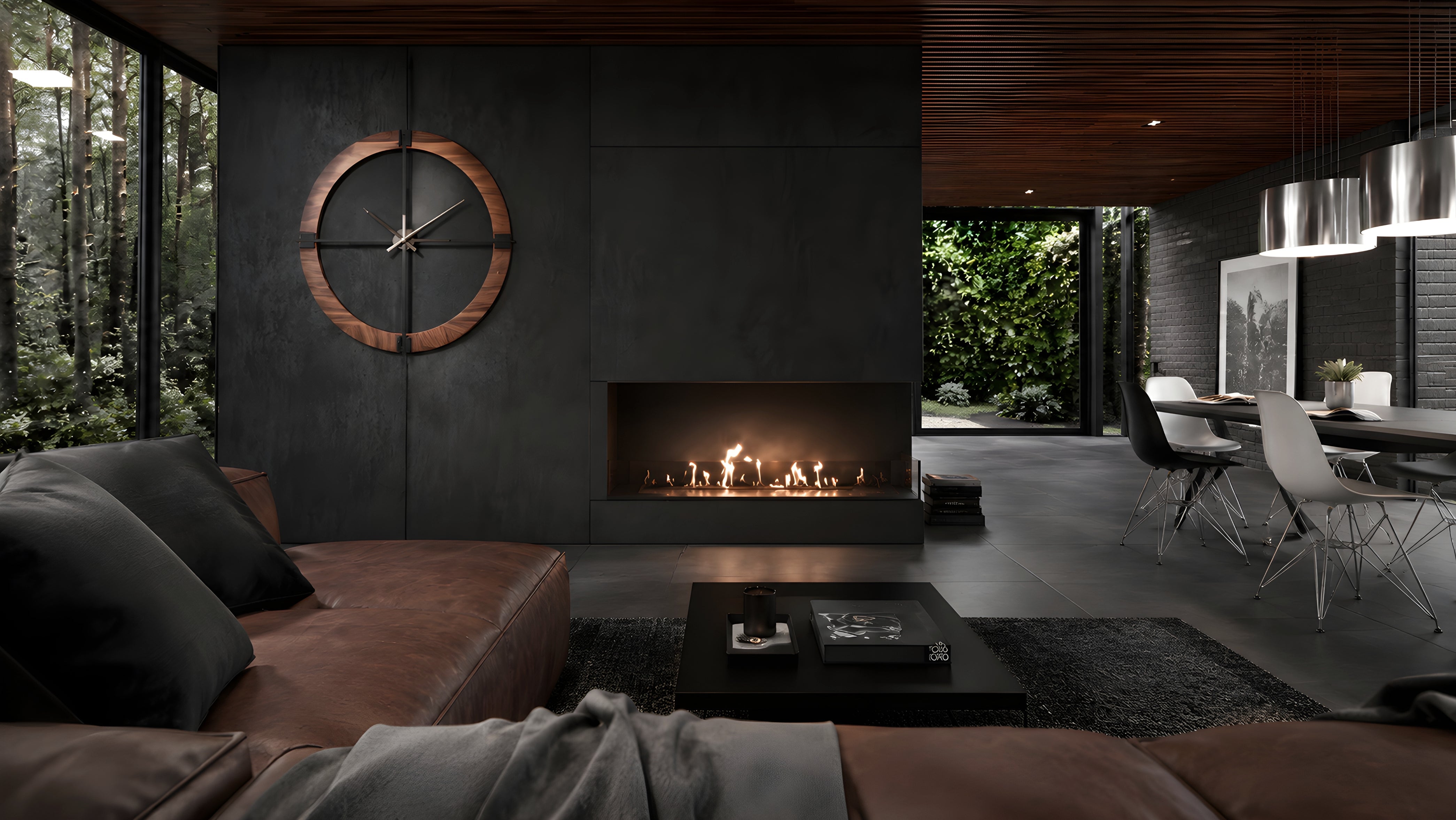 Image of Base Right Built-in Corner Fireplace 120 cm