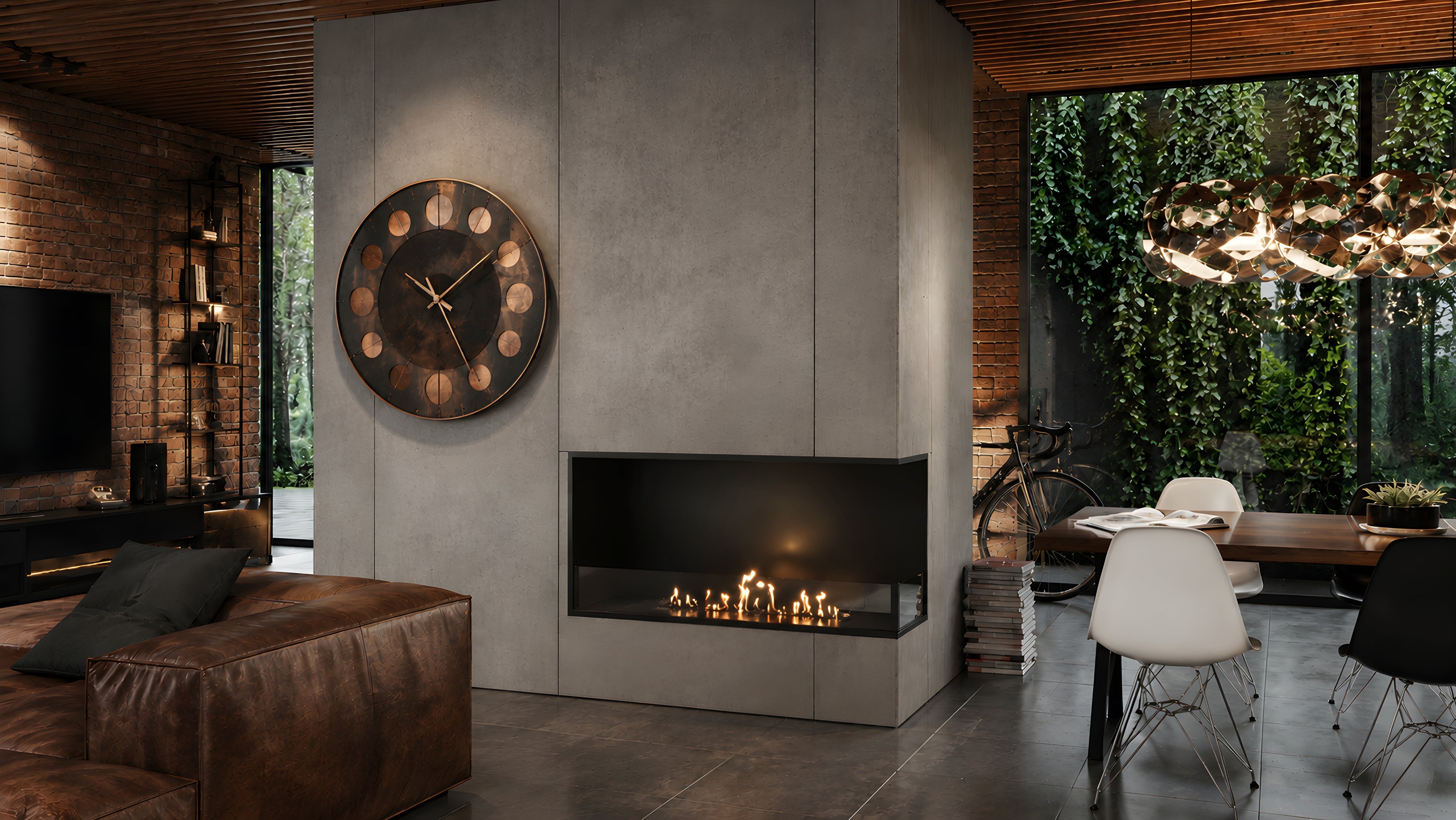 Image of Base Right Built-in Corner Fireplace 80 cm