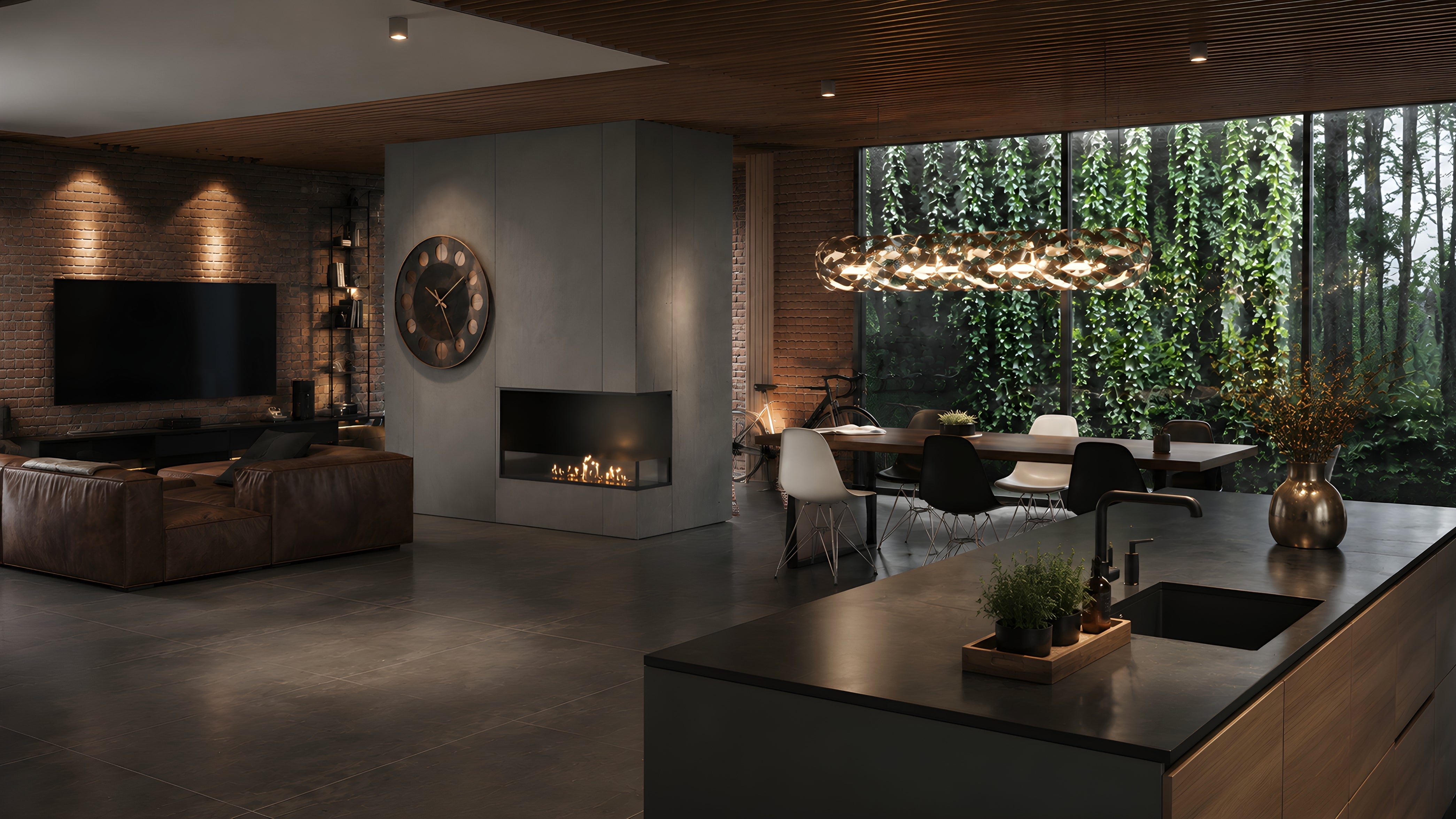 Image of Base Right Built-in Corner Fireplace 80 cm
