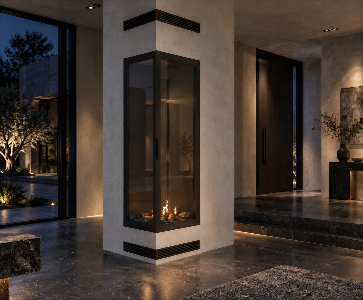 Base Vertical Corner Left Full Glass 60 x 200 cm