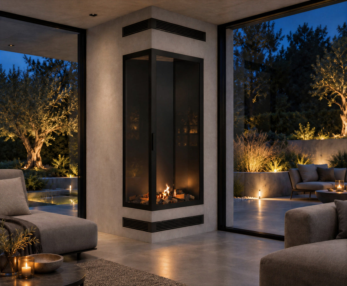 Base Vertical Corner Left Full Glass 70 x 120 cm