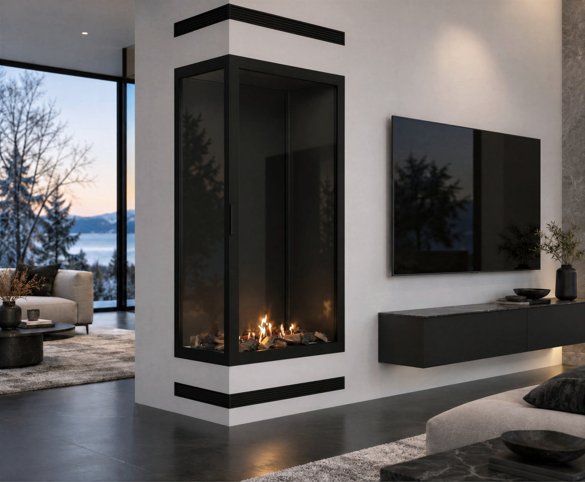 Base Vertical Corner Left Full Glass 80 x 160 cm