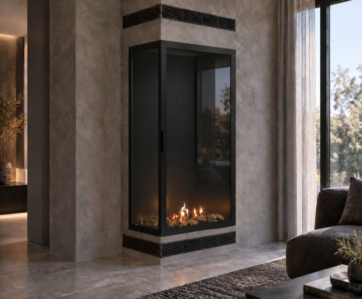 Base Vertical Corner Left Full Glass 80 x 180 cm