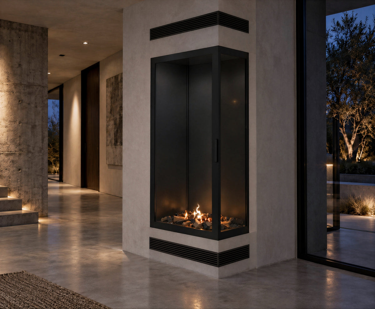 Base Vertical Corner Right Full Glass 60 x 200 cm