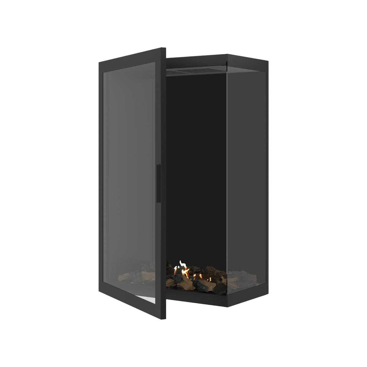 Base Vertical Corner Right Full Glass 70 x 120 cm