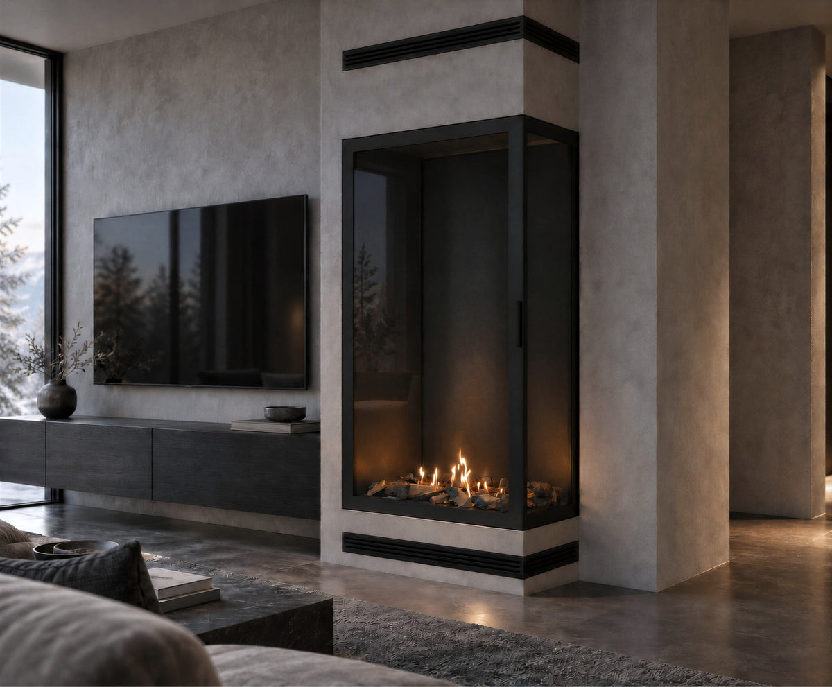 Base Vertical Corner Right Full Glass 80 x 180 cm