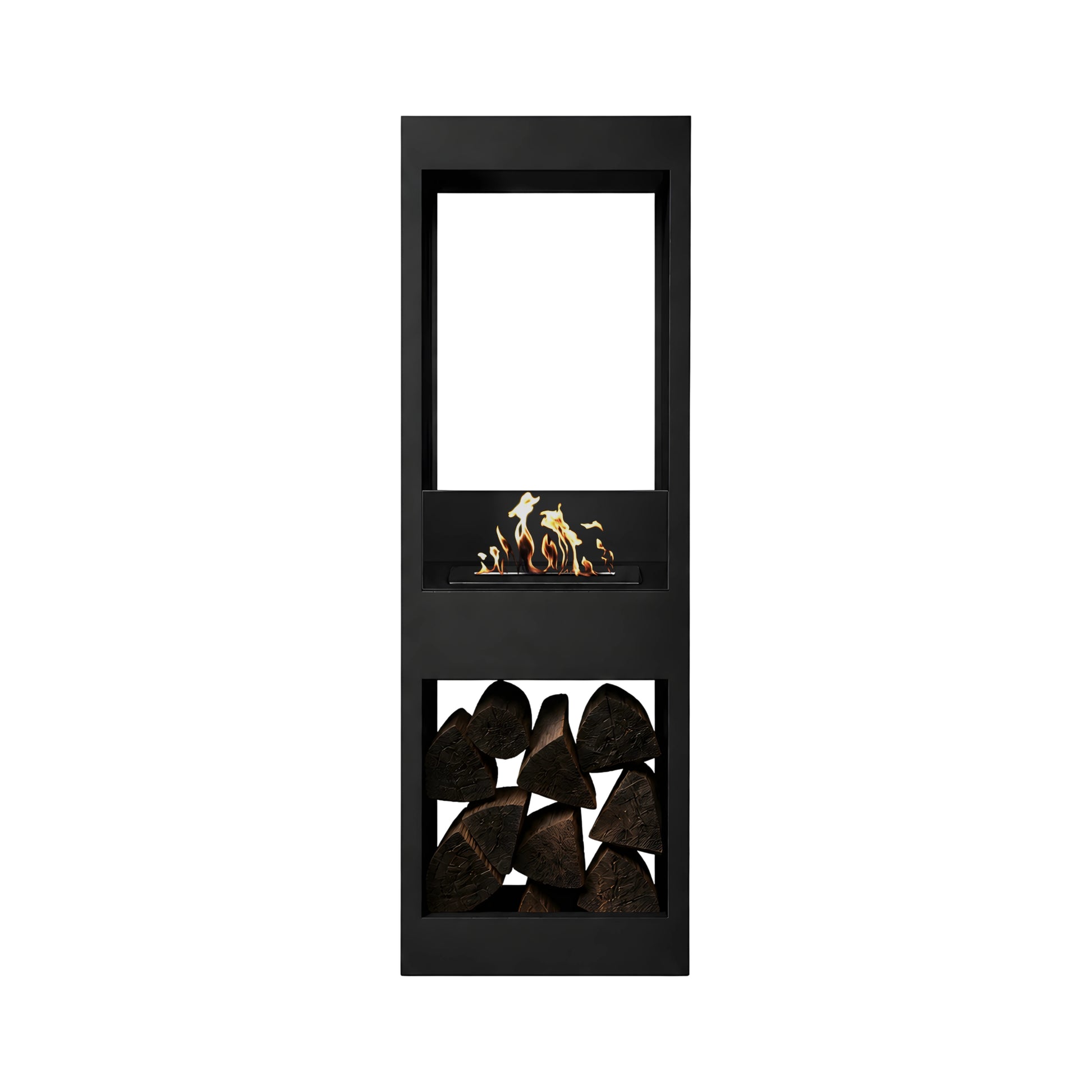 Blink See-Through Freestanding Fireplace H140 cm