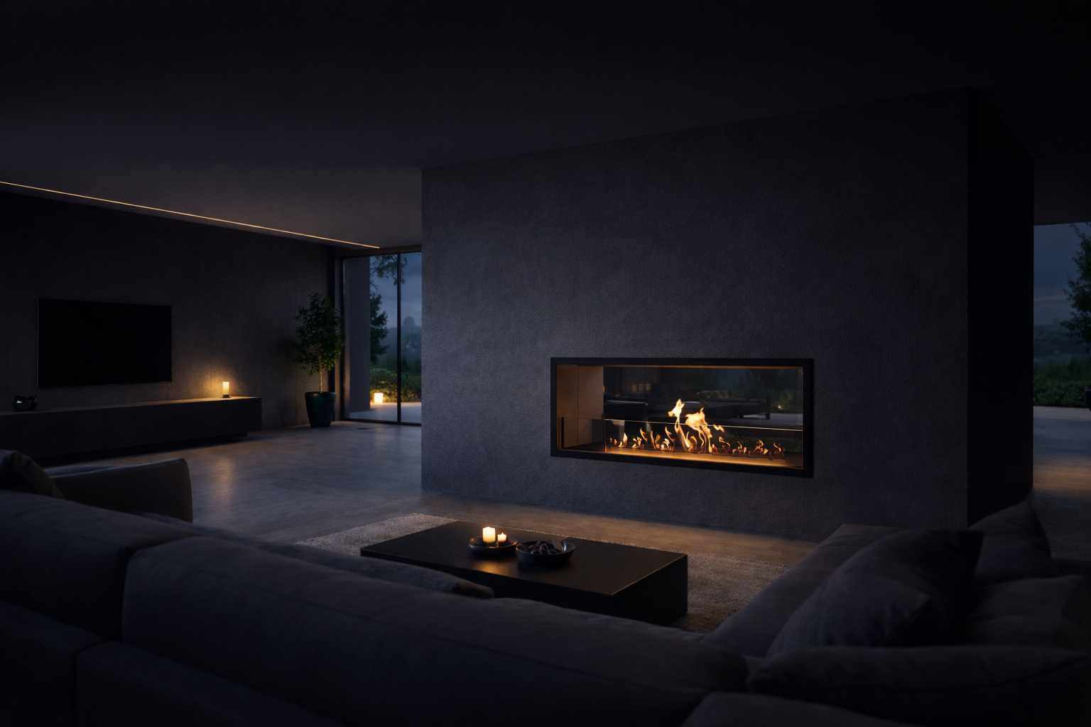 Image of Fame See-through Fireplace 100 cm 