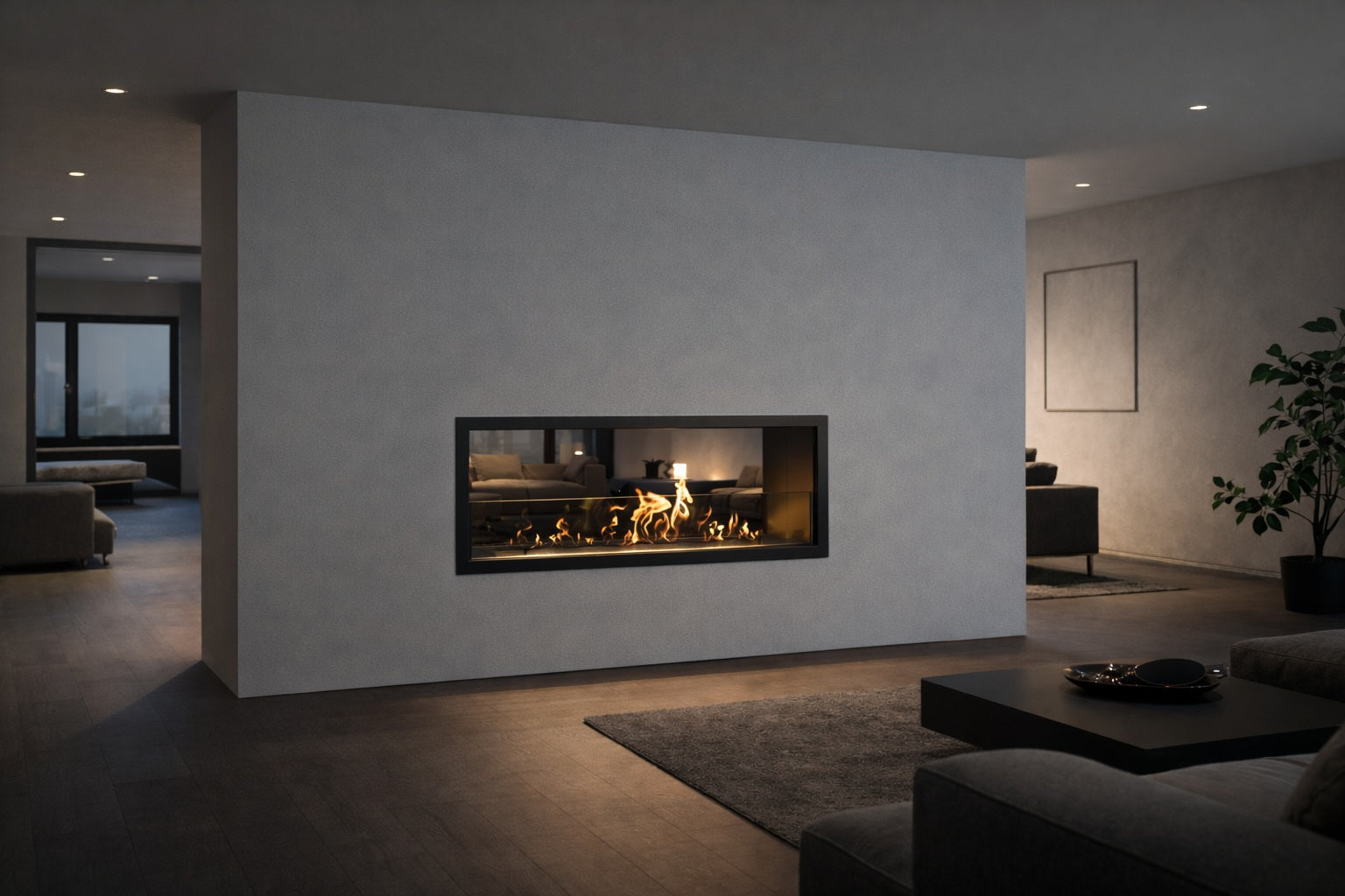 Image of Fame See-through Fireplace 100 cm 