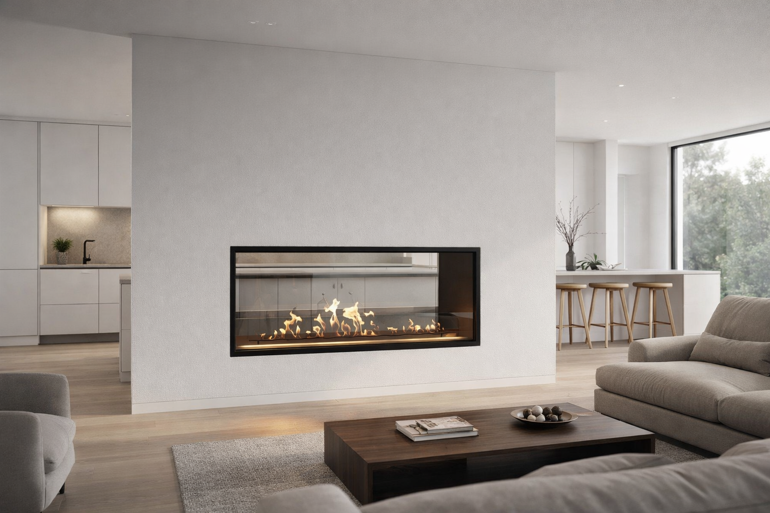 Fame See-through Fireplace 110 cm 
