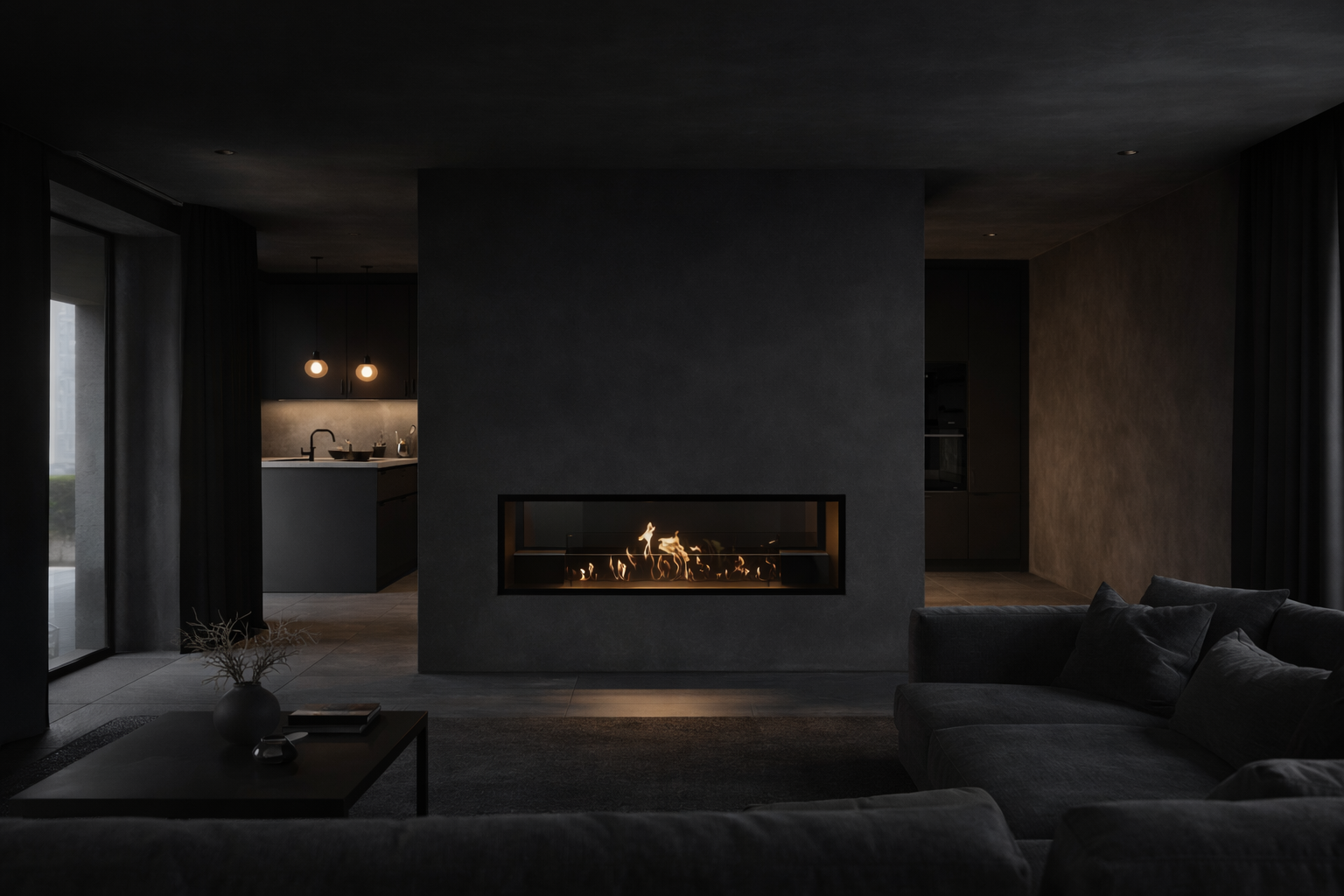 Image of Fame See-through Fireplace 130 cm 