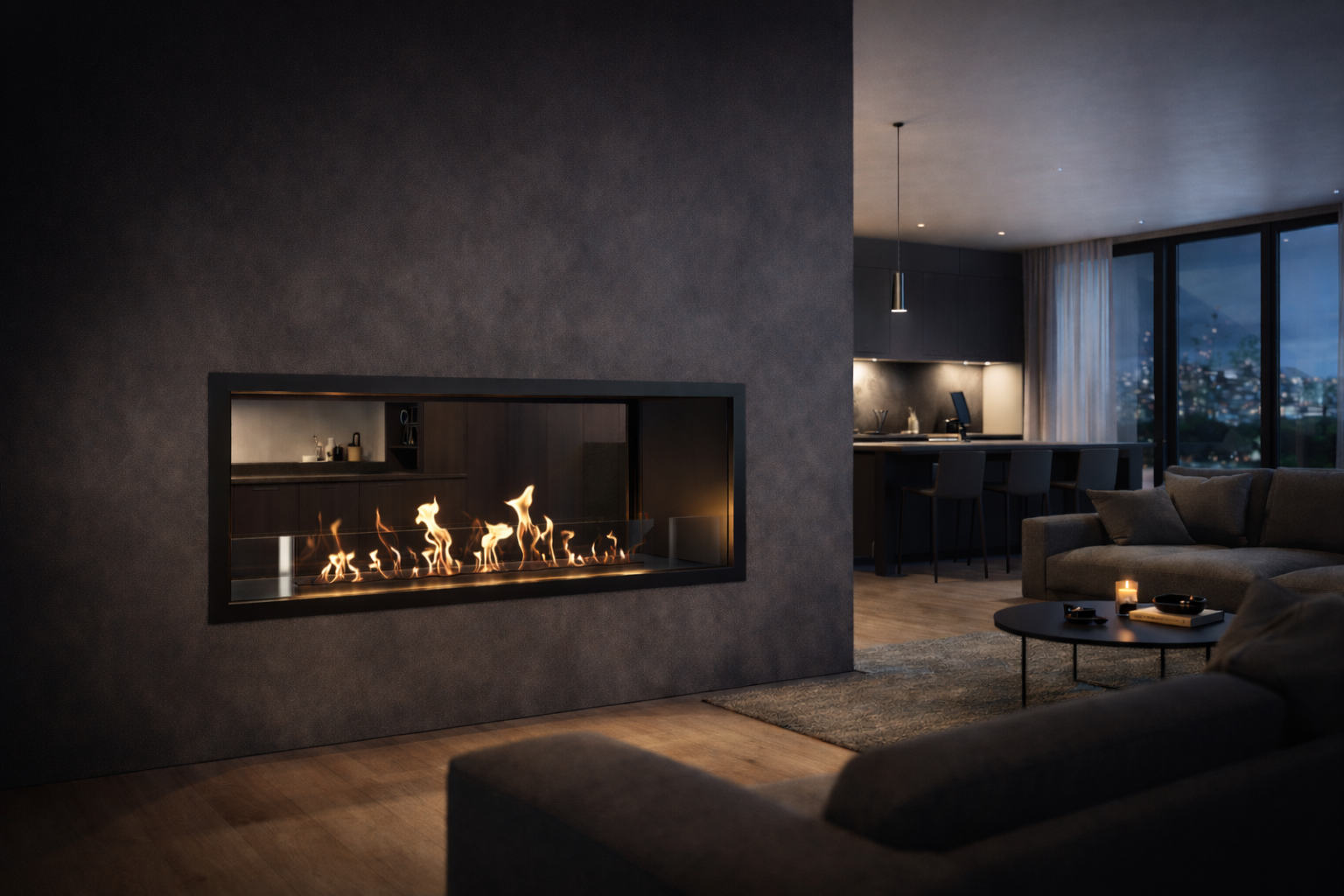 Image of Fame See-through Fireplace 150 cm 