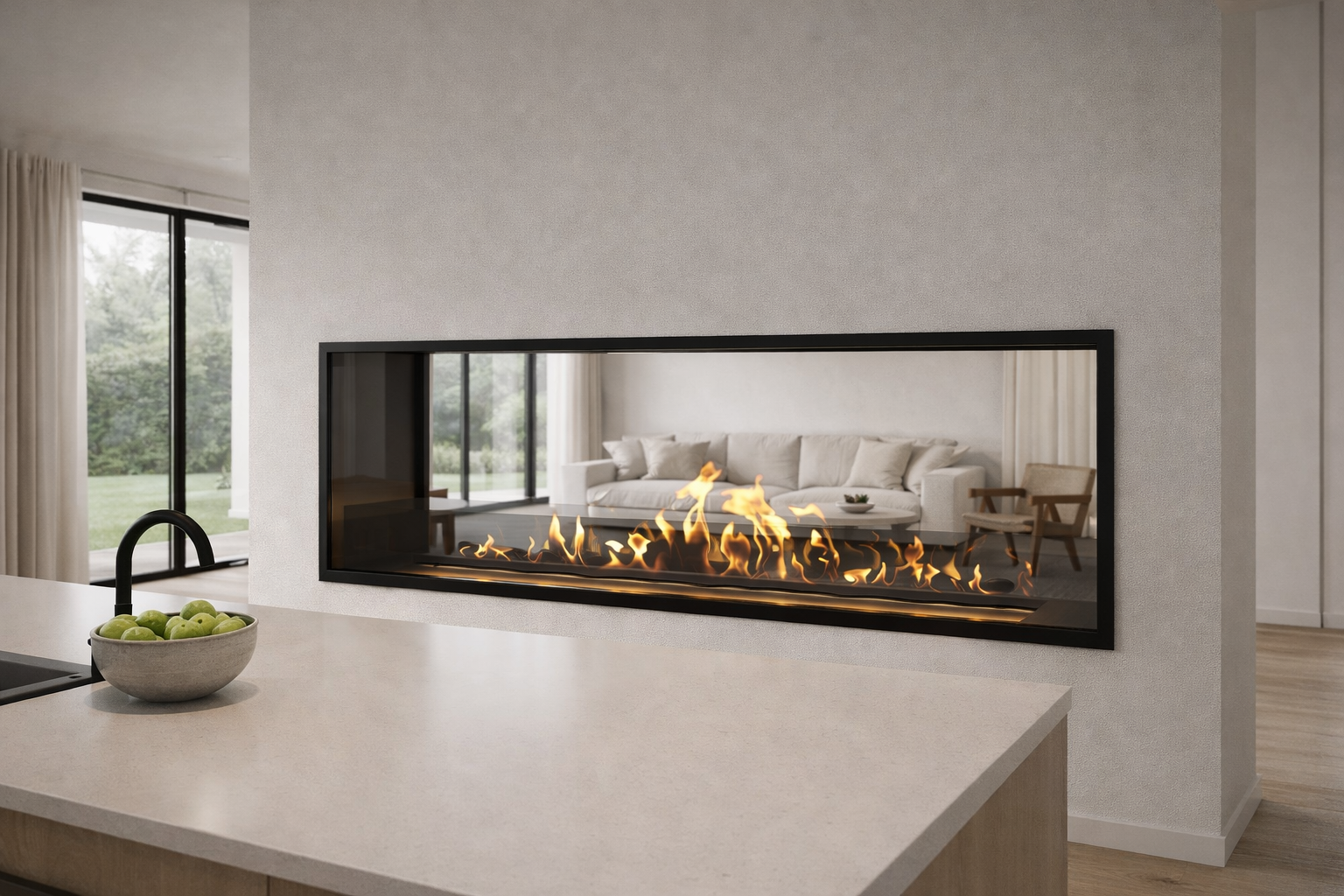 Fame See-through Fireplace 160 cm 