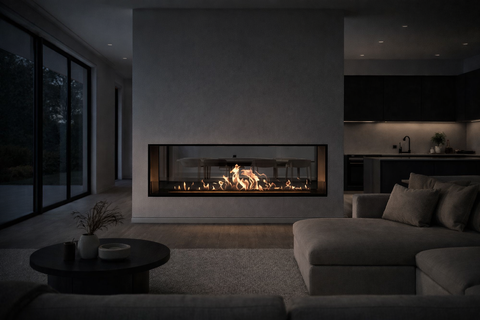 Fame See-through Fireplace 170 cm 