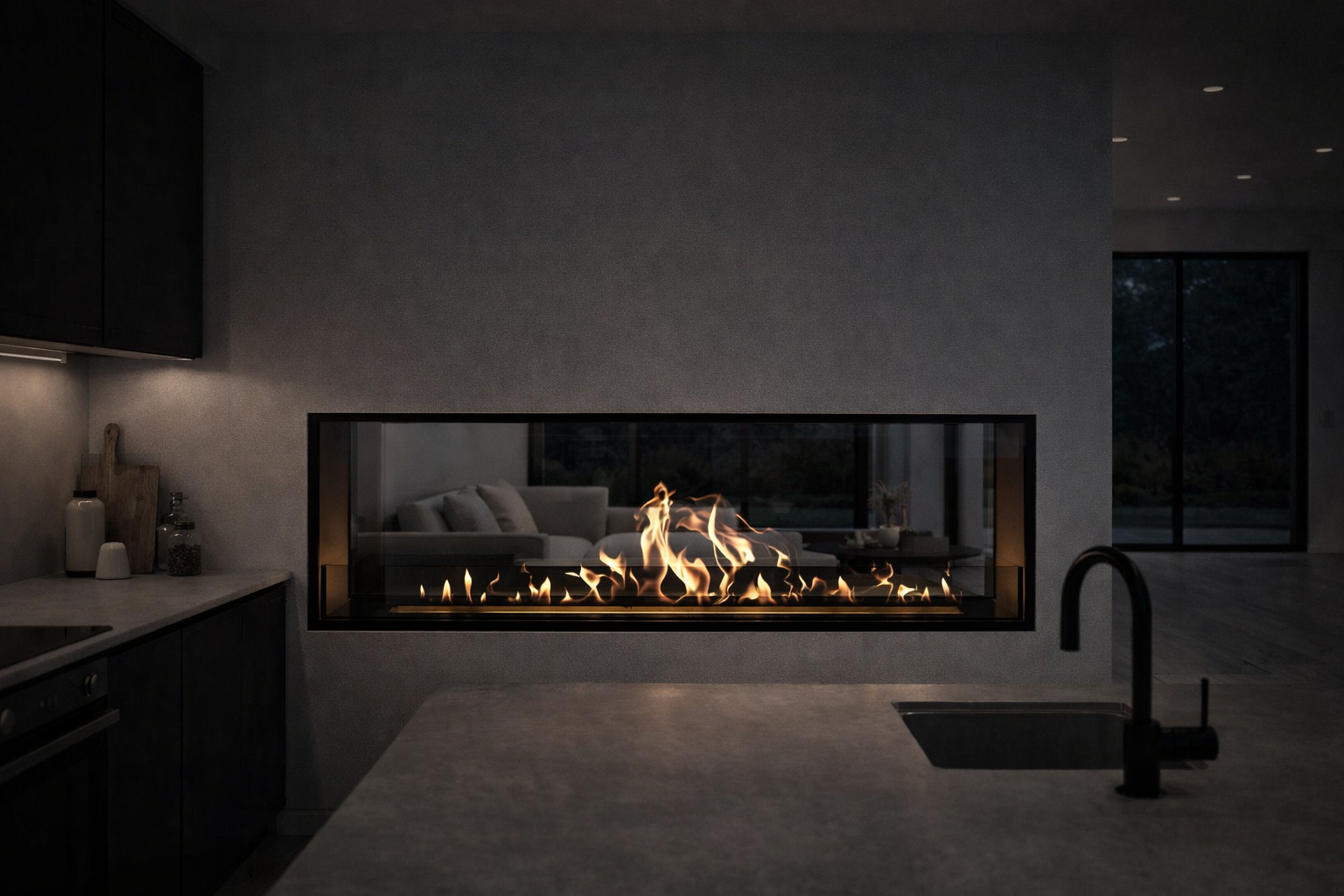 Image of Fame See-through Fireplace 170 cm 