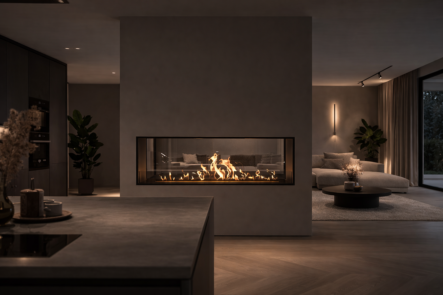 Image of Fame See-through Fireplace 170 cm 