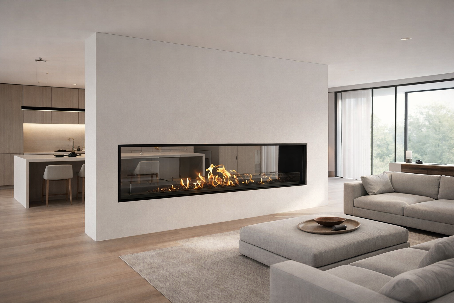Image of Fame See-through Fireplace 180 cm 
