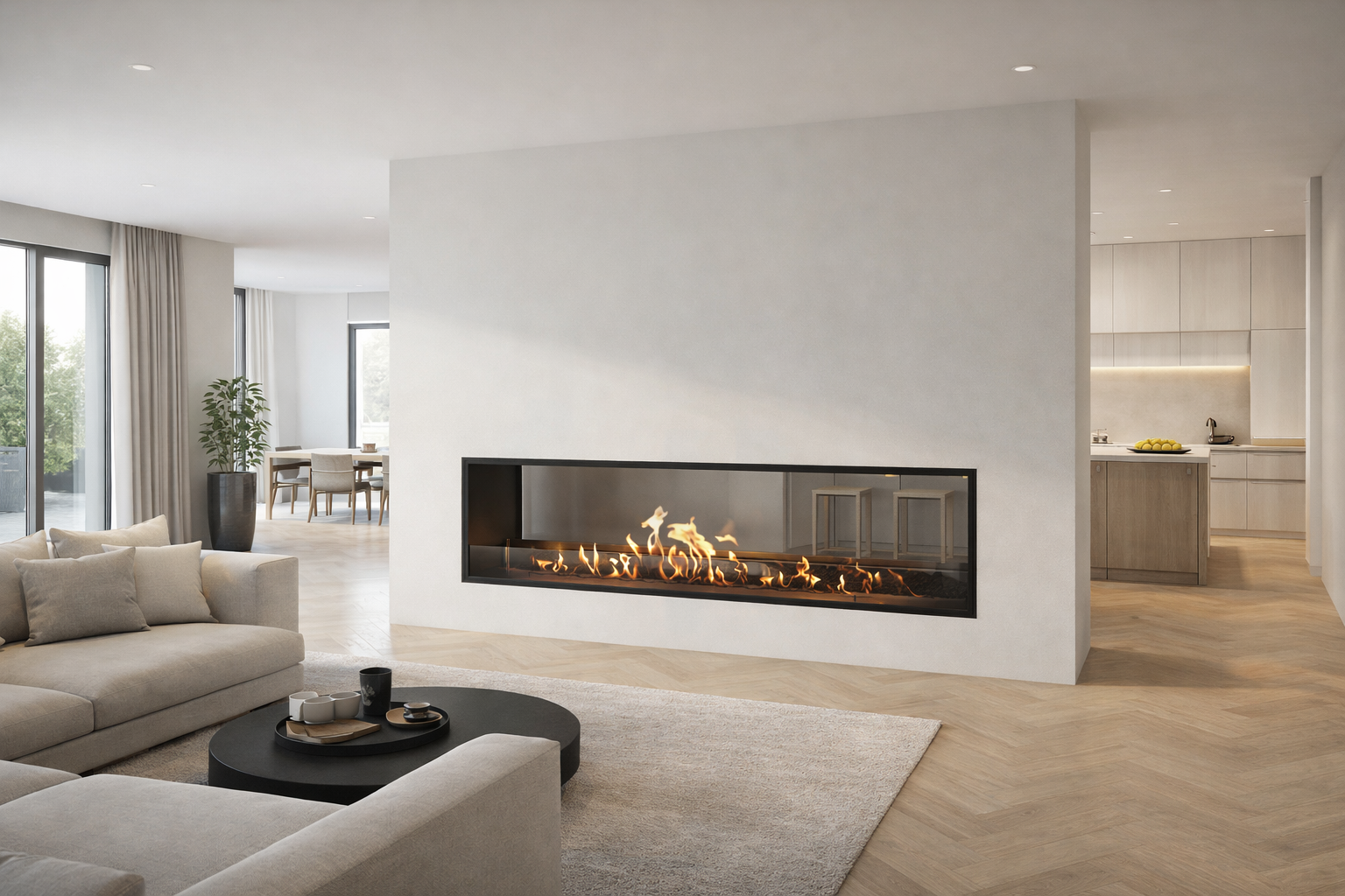 Image of Fame See-through Fireplace 190 cm 