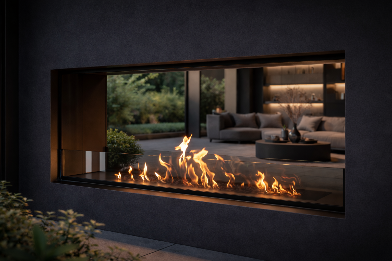 Image of Fame See-through Fireplace 200 cm 