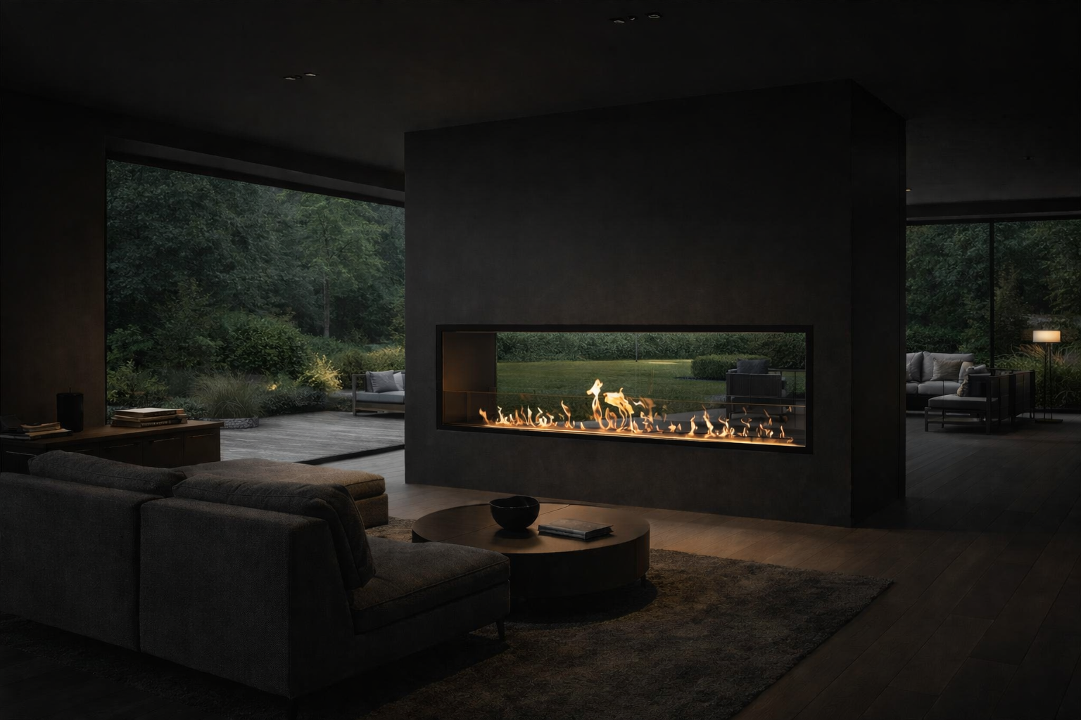 Fame See-through Fireplace 200 cm 