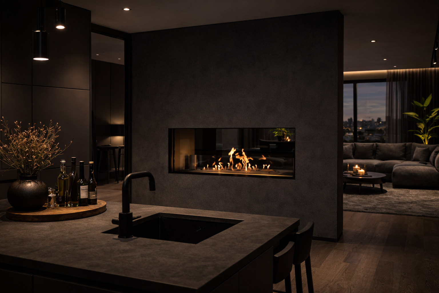 Fame See-through Fireplace 70 cm 