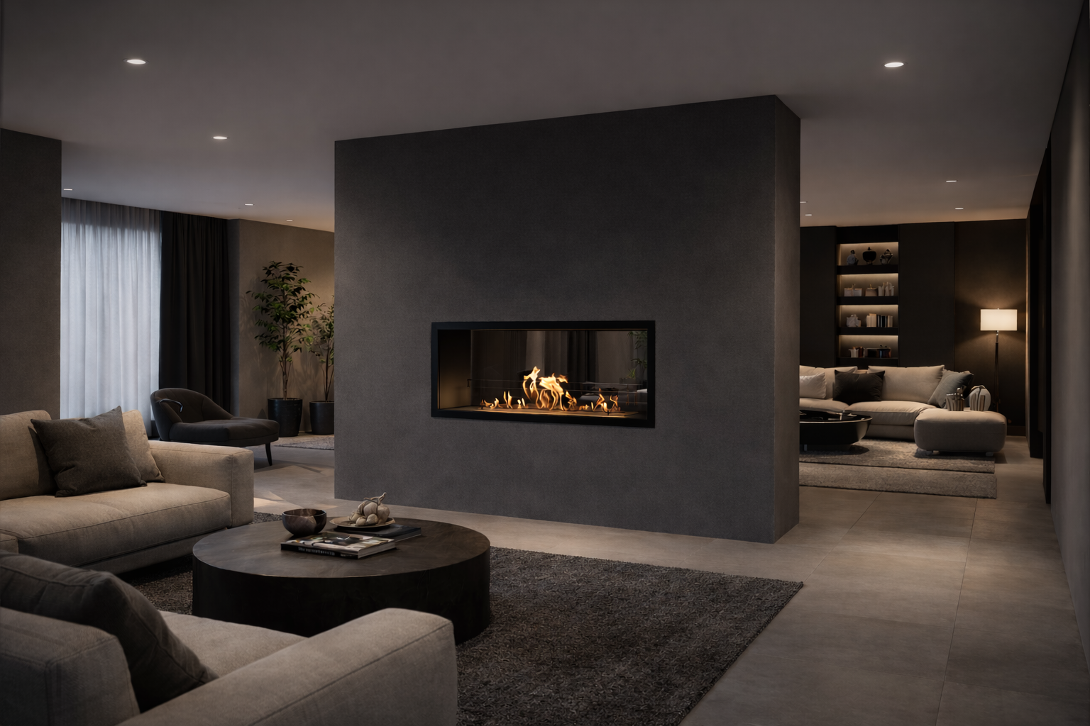 Fame See-through Fireplace 90 cm
