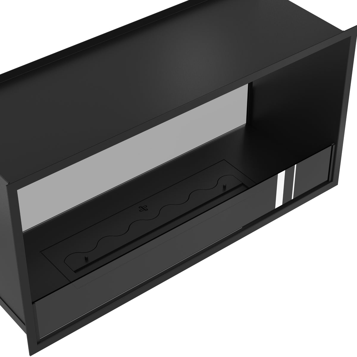 Fame See-Through Fireplace Single Full Glass 100 cm