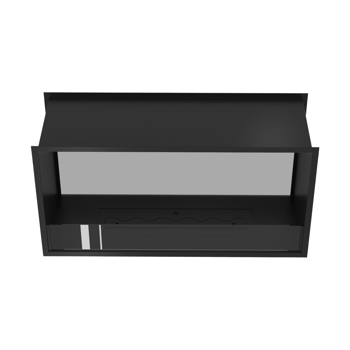 Fame See-Through Fireplace Single Full Glass 100 cm