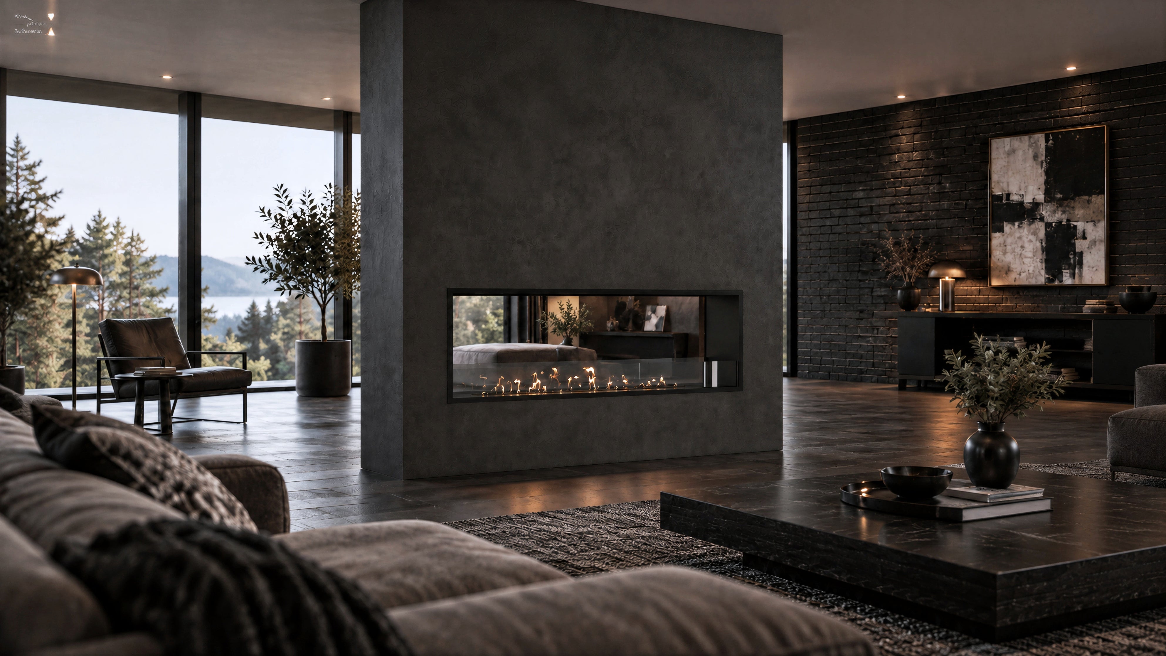 Image of Fame See-Through Fireplace Single Full Glass 140 cm