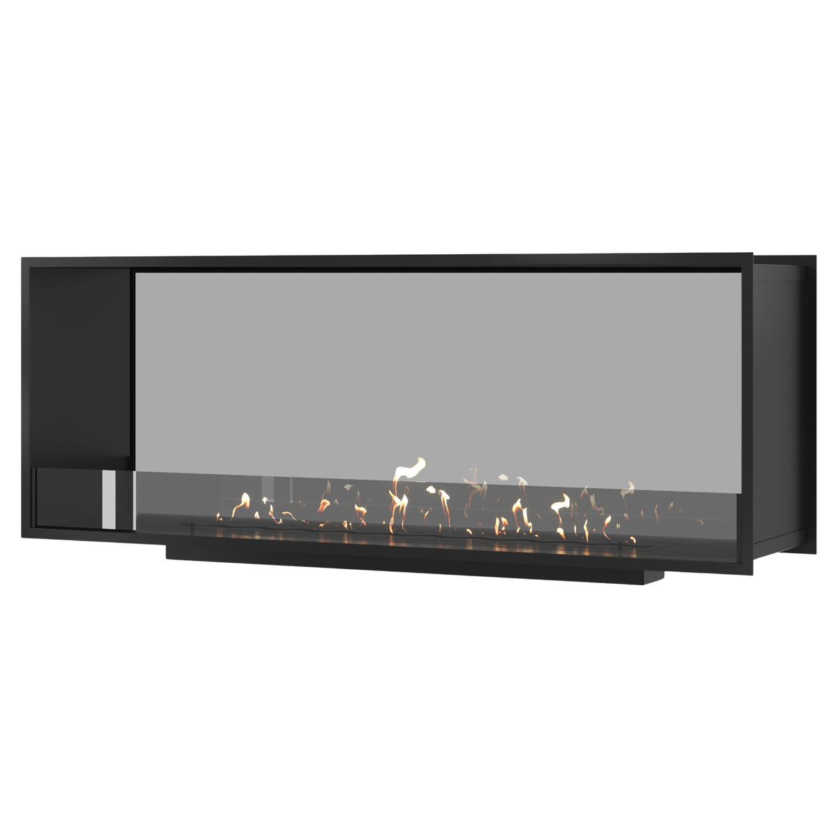 Fame See-Through Fireplace Single Full Glass 160 cm