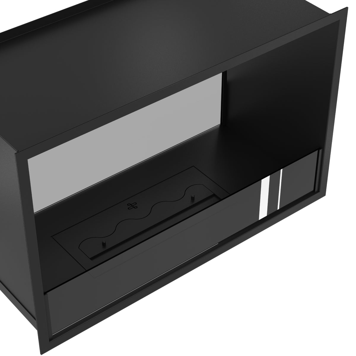 Fame See-Through Fireplace Single Full Glass 80 cm