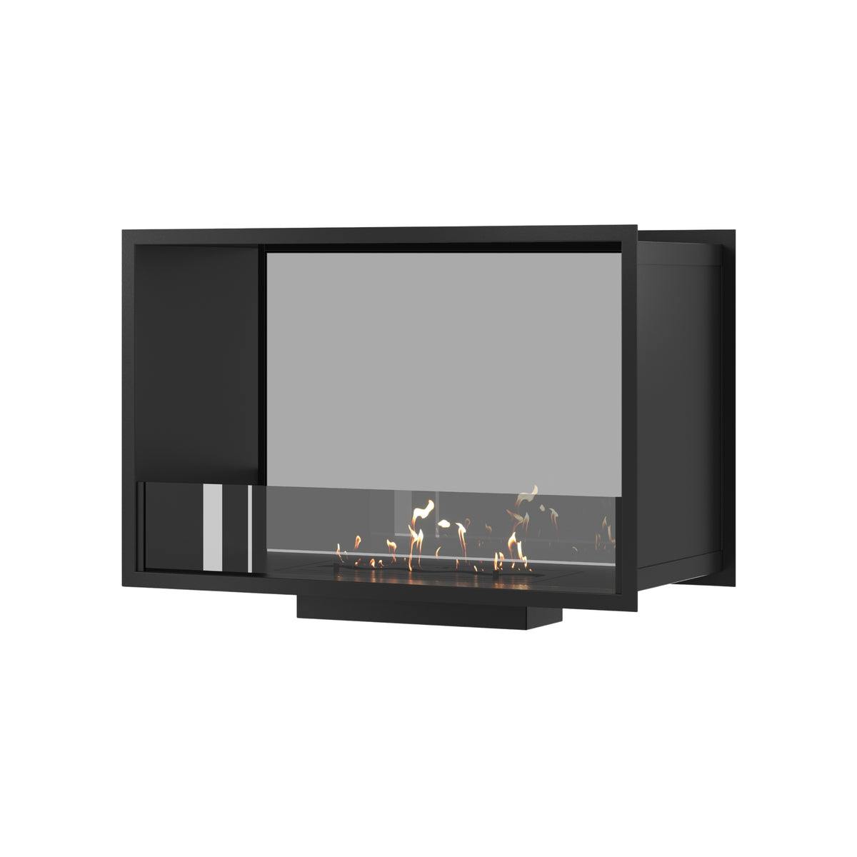 Fame See-Through Fireplace Single Full Glass 80 cm
