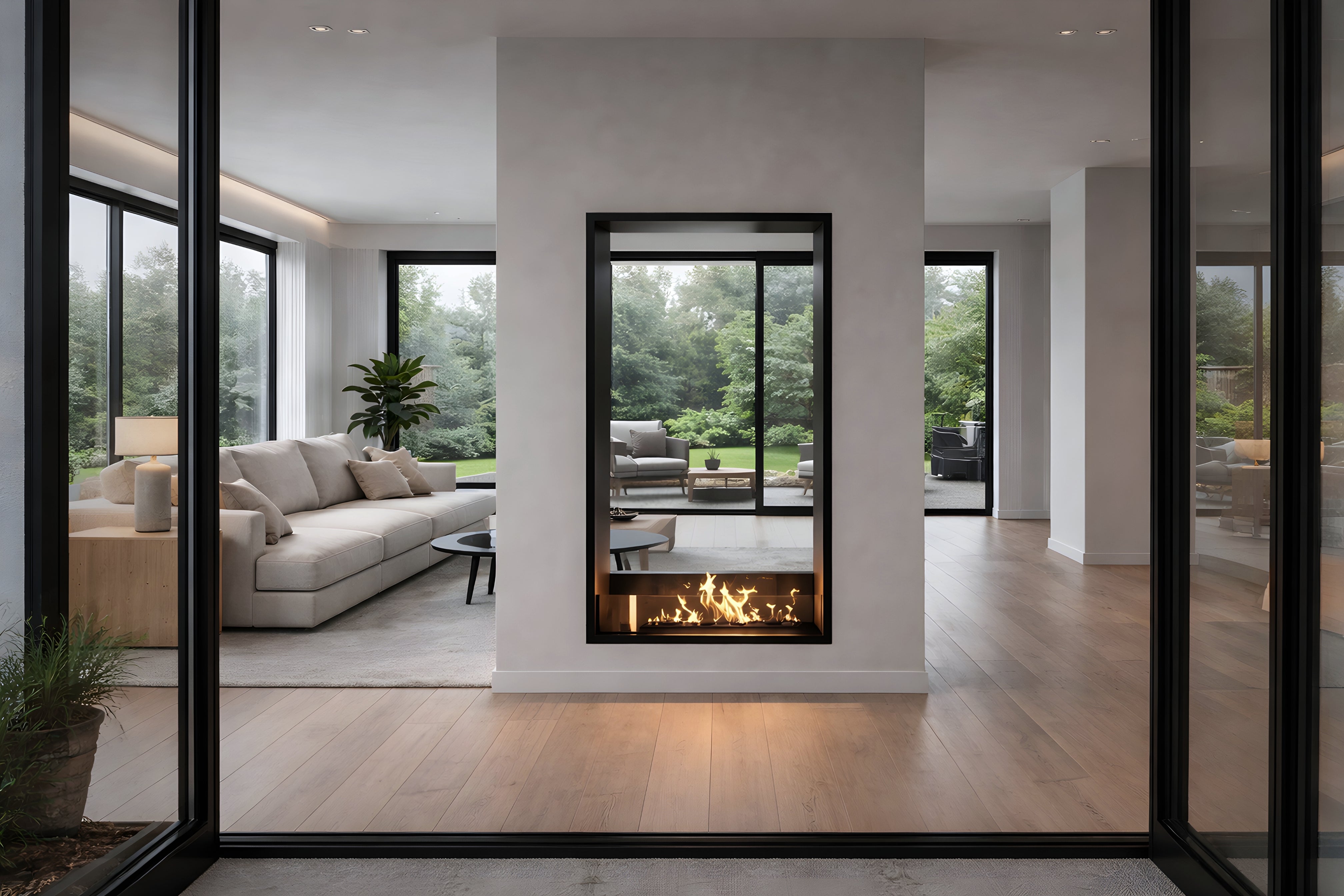 See Thru Fireplace Image See Thru Fireplace Image