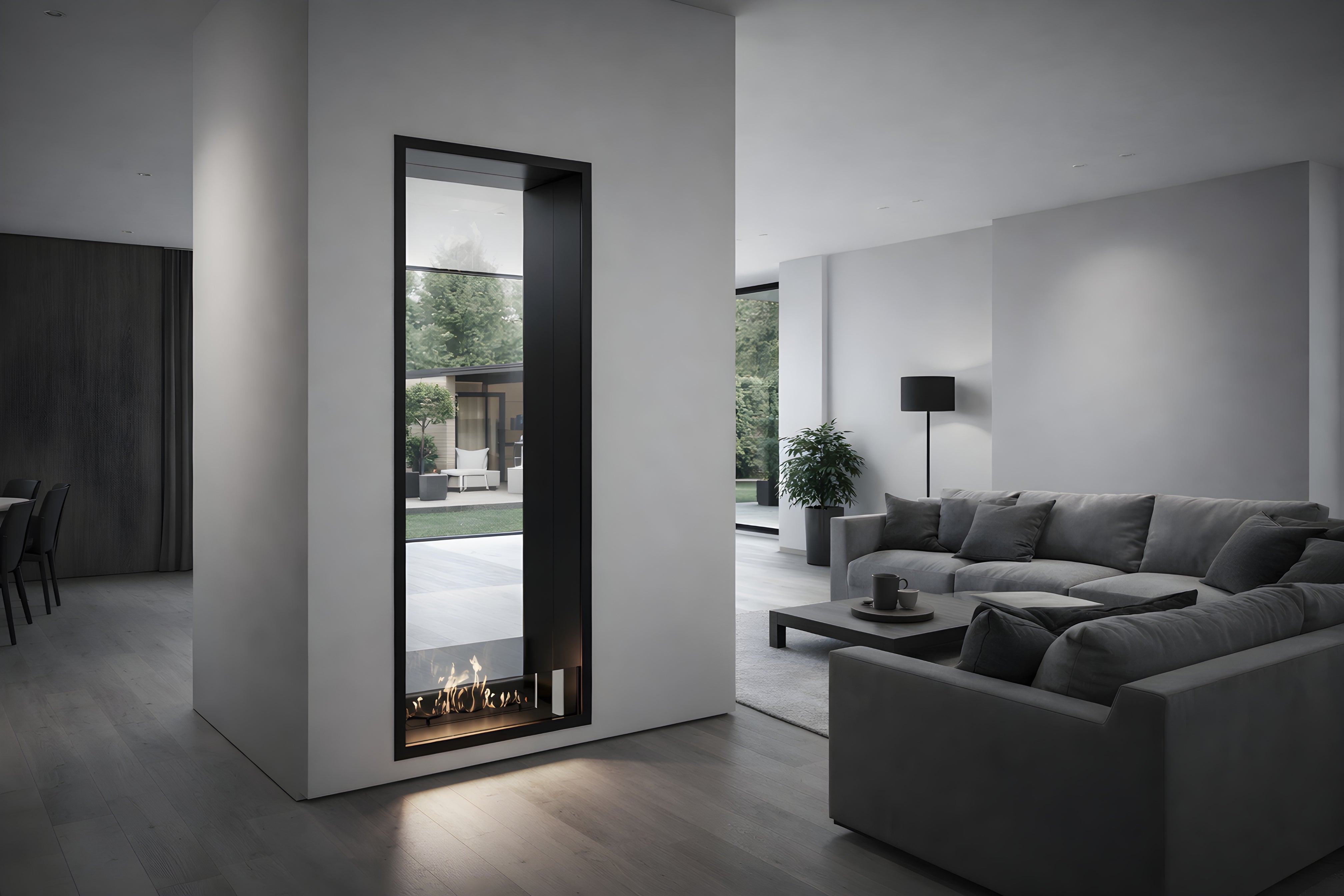 Image of Fame Vertical See-Through Fireplace 70 x 100 cm