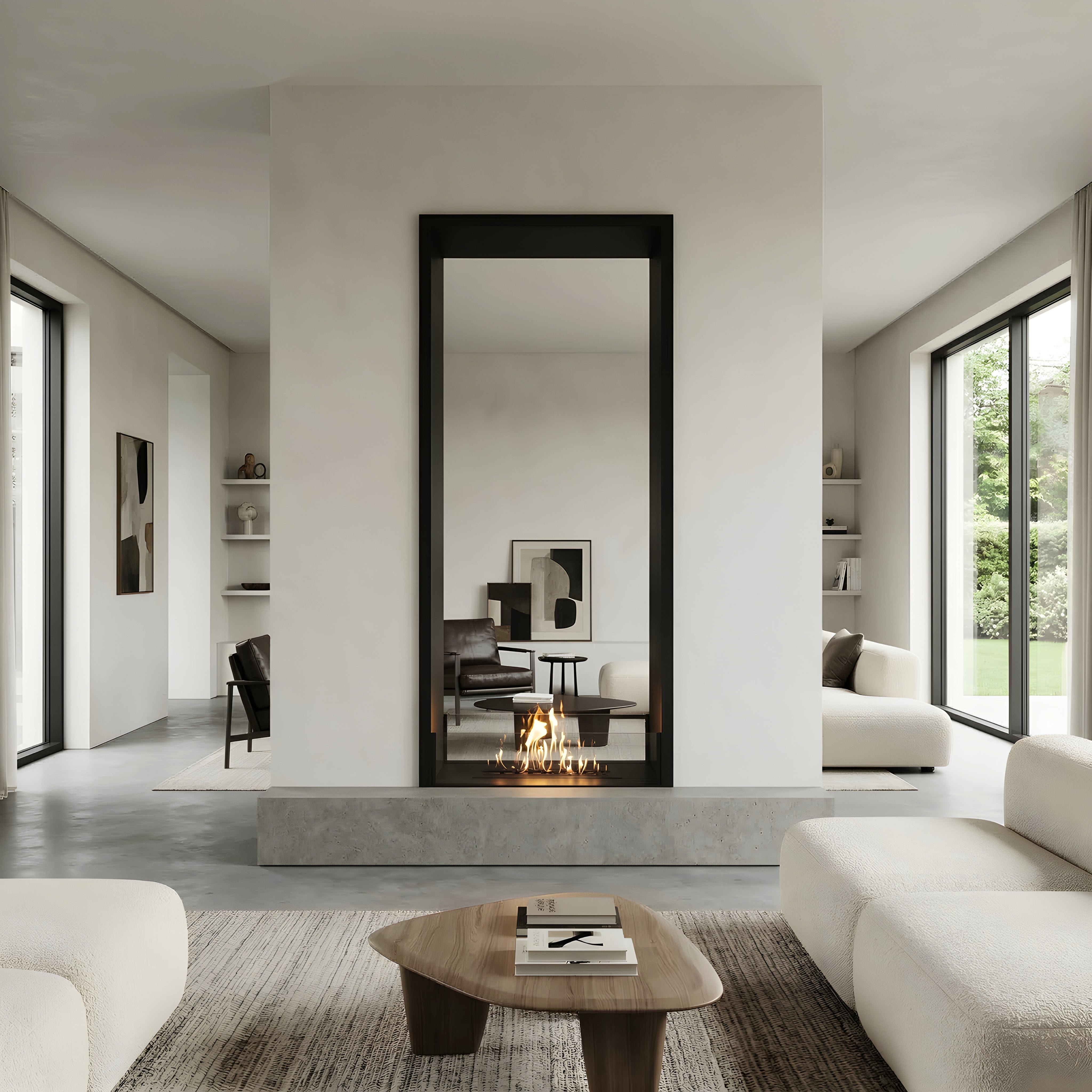Image of Fame Vertical See-Through Fireplace 80 x 200 cm