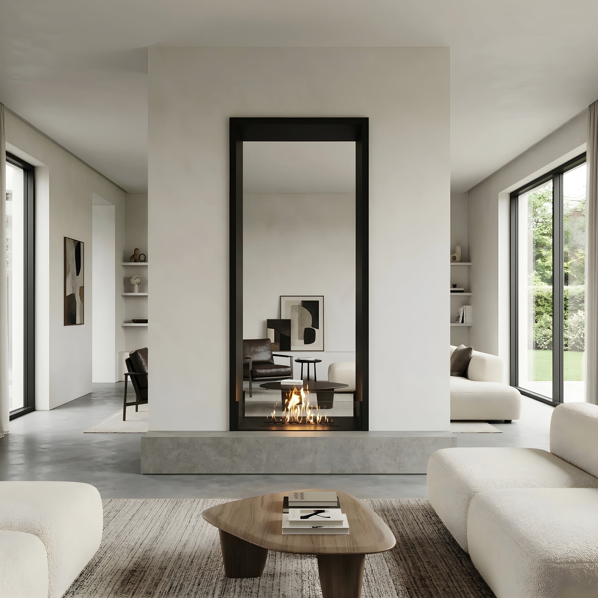 Fame Vertical See-Through Fireplace 80 x 200 cm