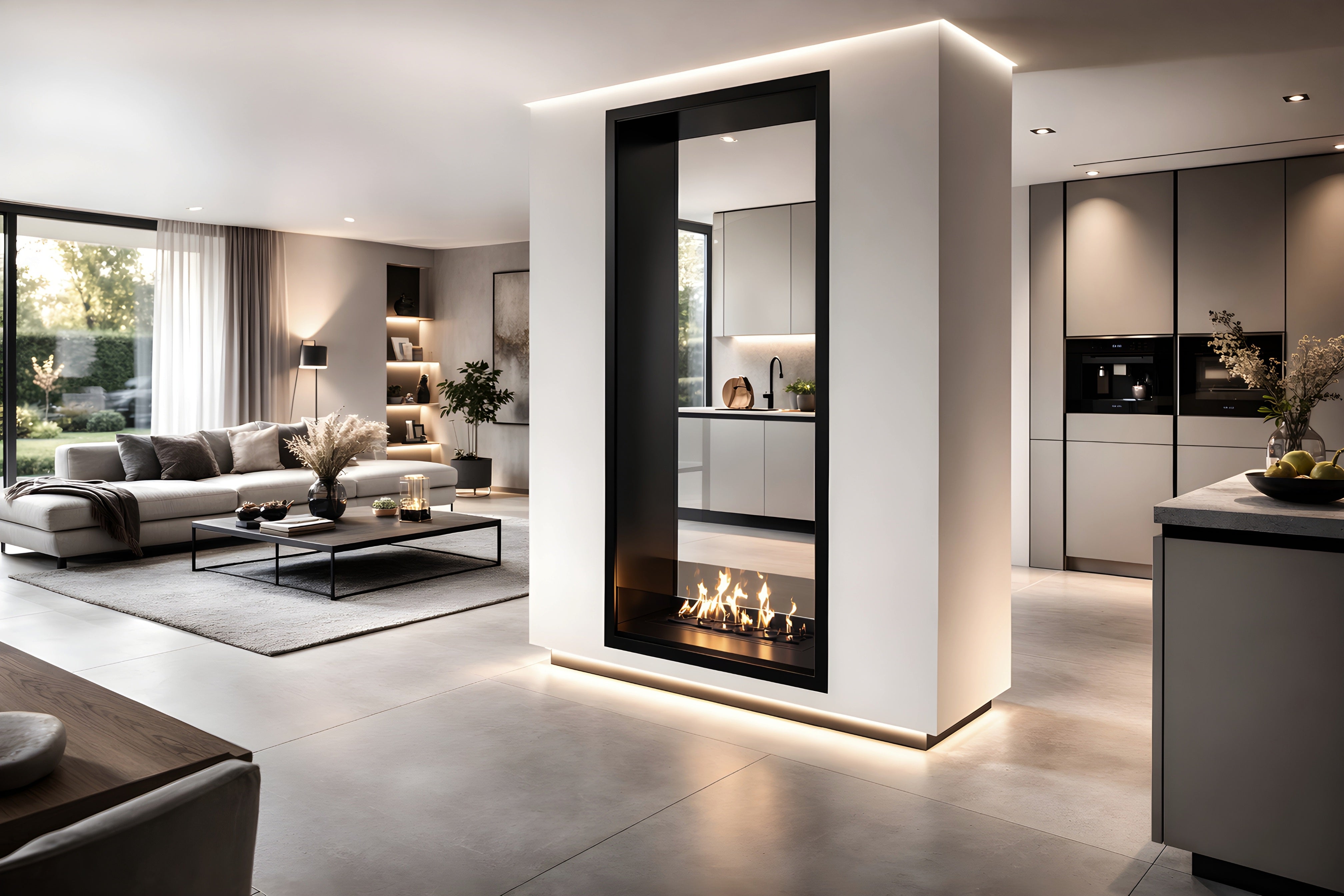Image of Fame Vertical See-Through Fireplace 80 x 200 cm