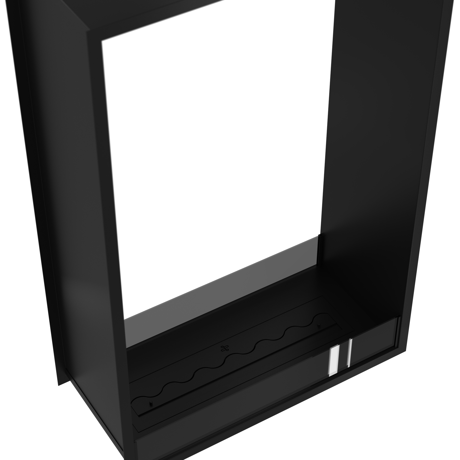 Fame Vertical See-Through Fireplace 90 x 100 cm