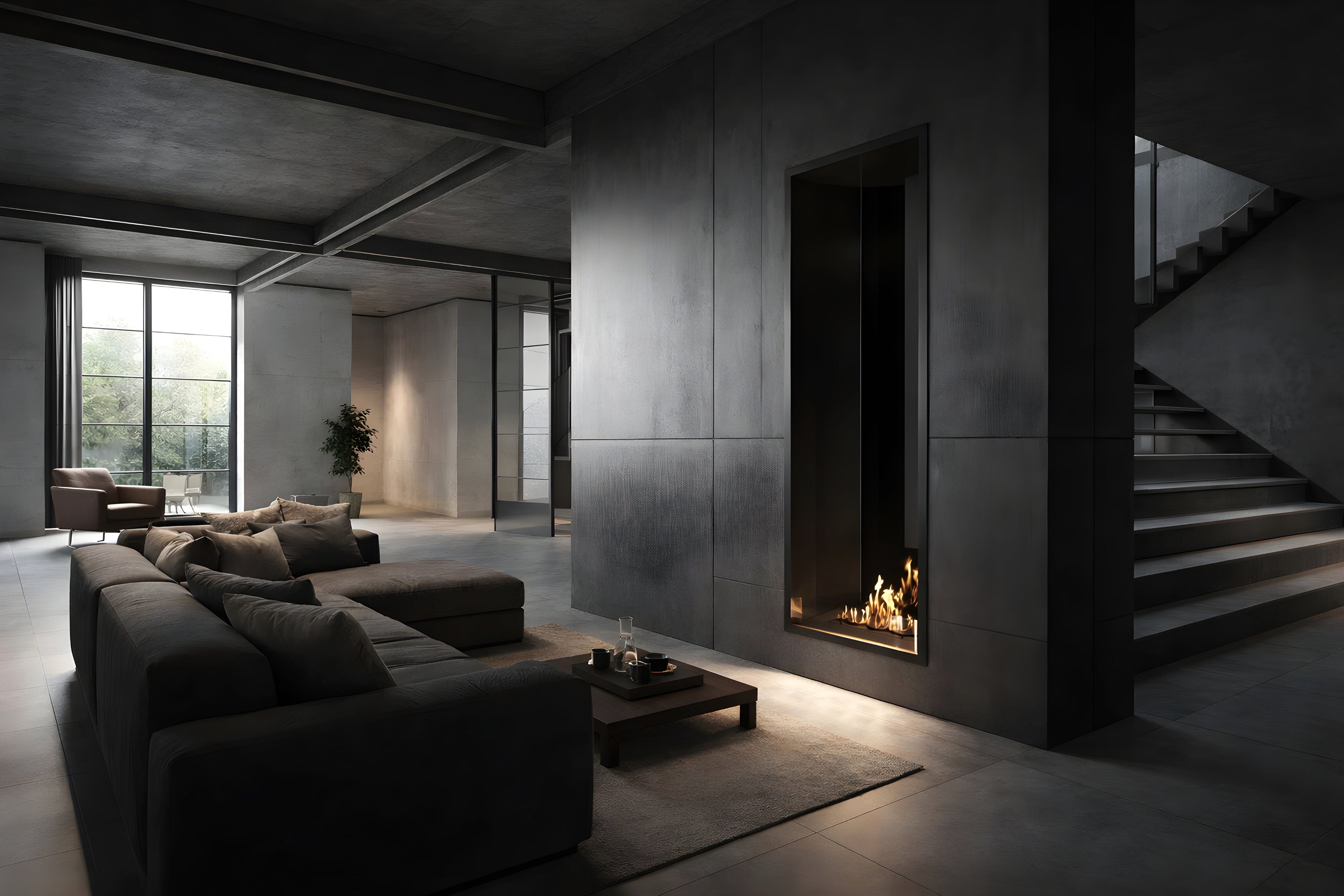Image of Fame Vertical See-Through Fireplace Single Full Glass 60 x 100 cm