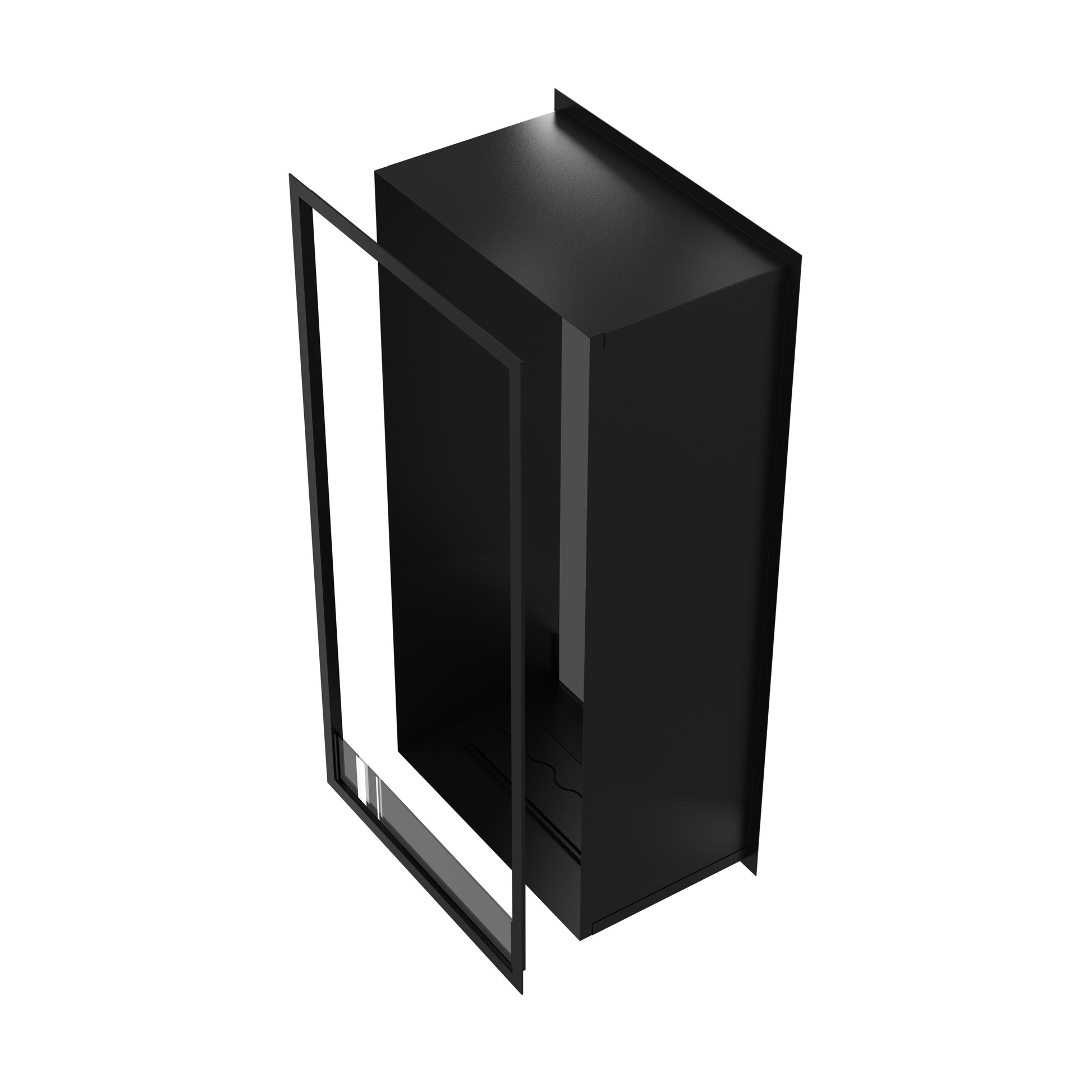 Fame Vertical See-Through Fireplace Single Full Glass 80 x 160 cm